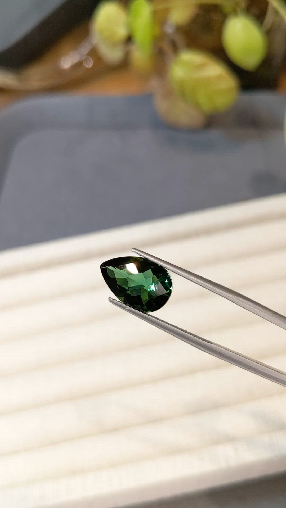 3.96 Ct. Green Tourmaline from Brazil Size Video