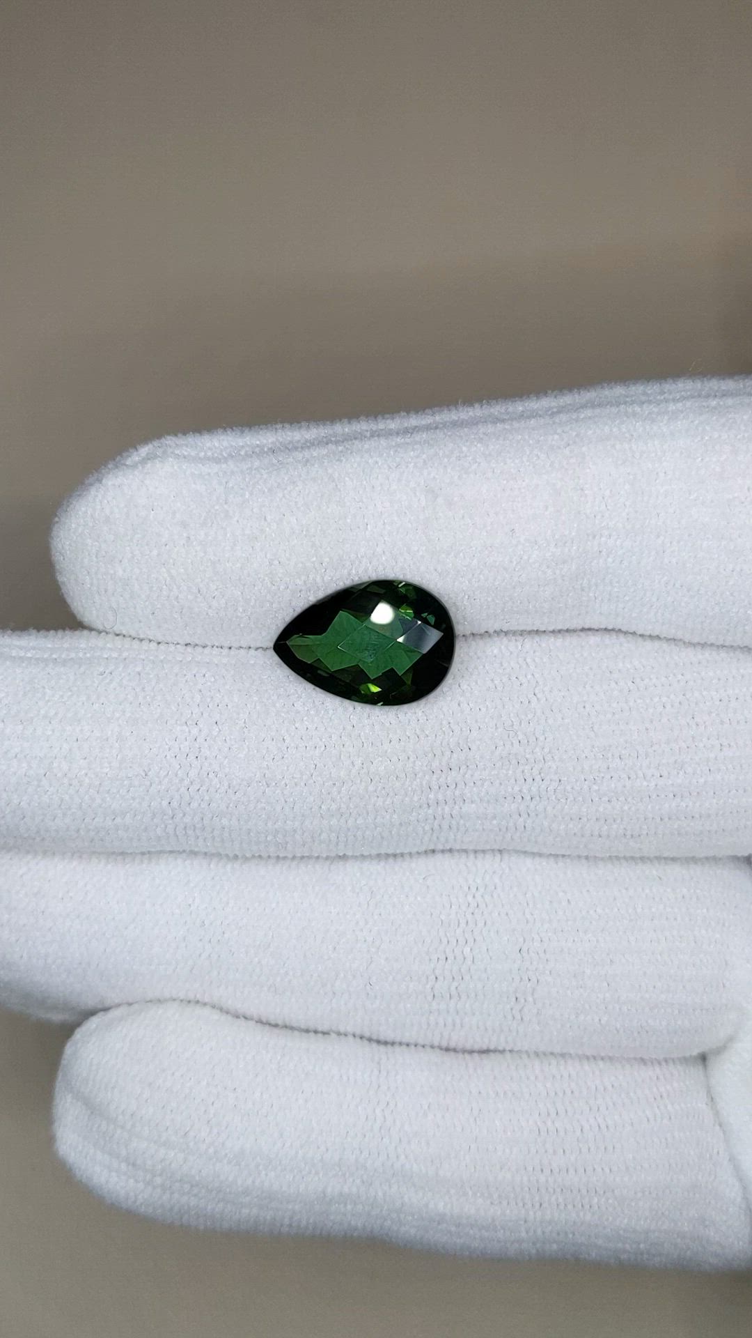 3.96 Ct. Green Tourmaline from Brazil Size Video