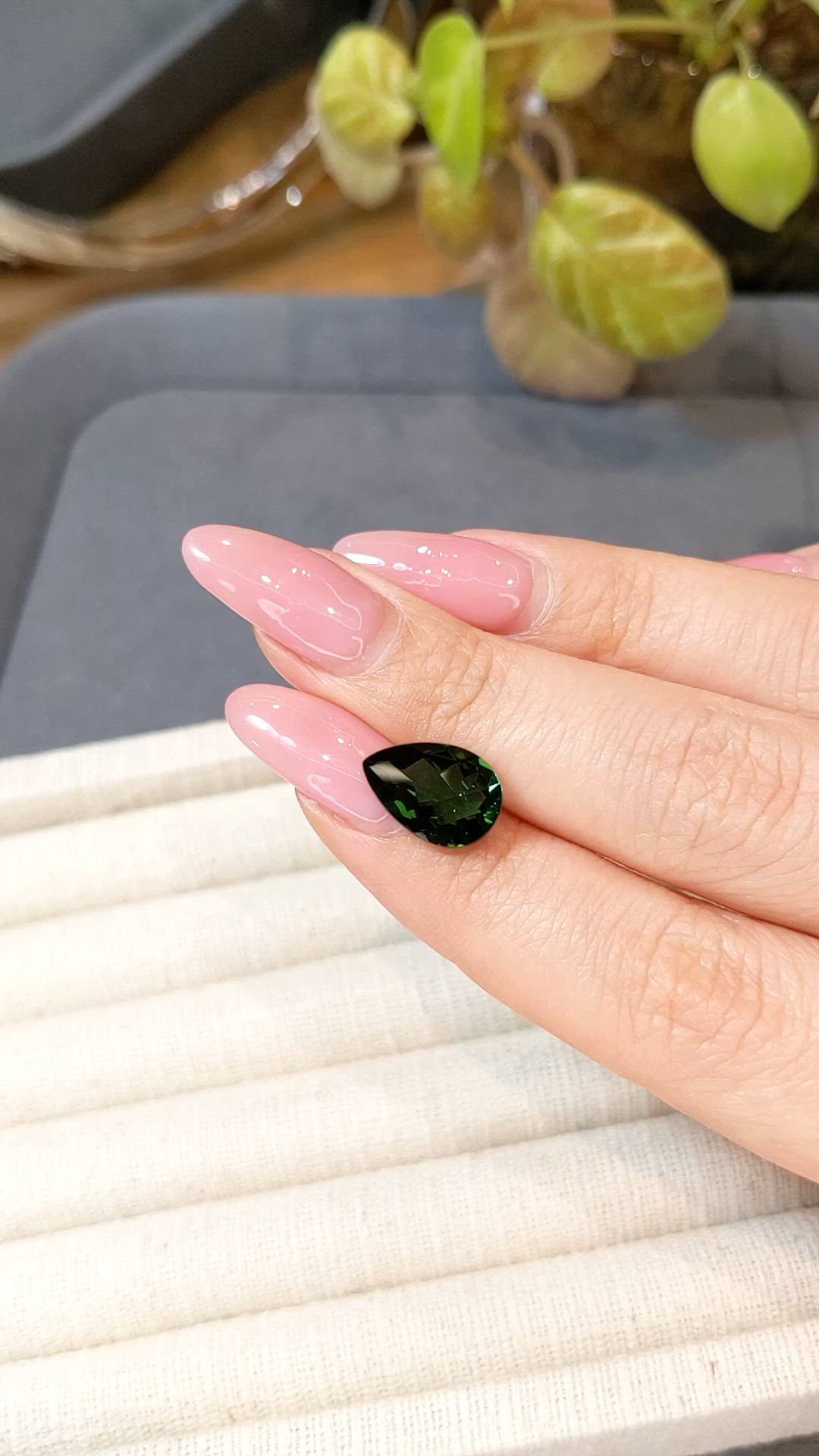 3.96 Ct. Green Tourmaline from Brazil Size Video