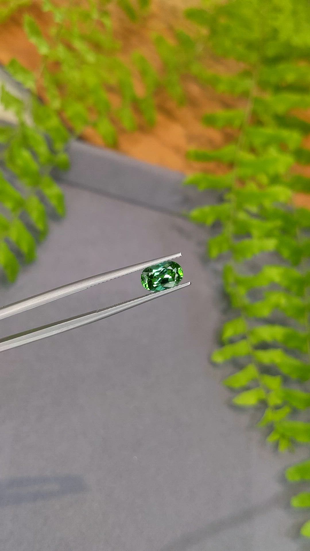 1.64 Ct. Bluish Green Tourmaline from Brazil Size Video