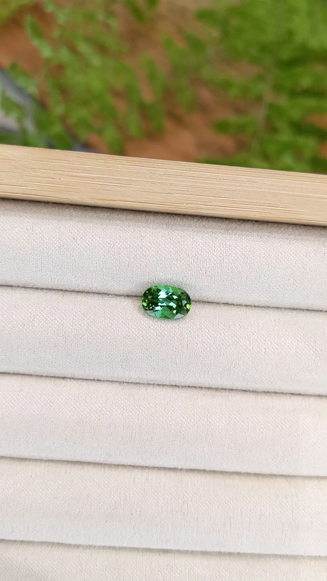 1.64 Ct. Bluish Green Tourmaline from Brazil Size Video