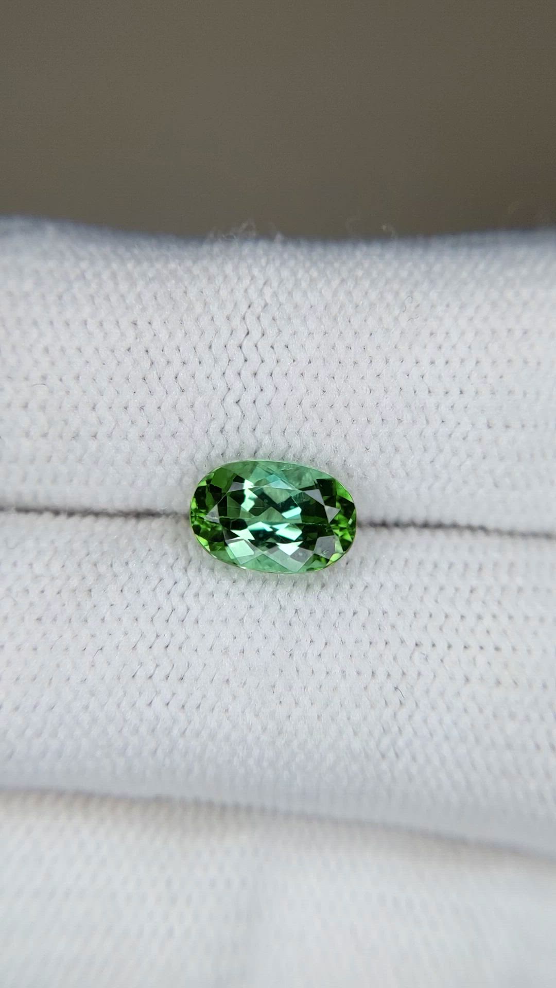 1.64 Ct. Bluish Green Tourmaline from Brazil Size Video
