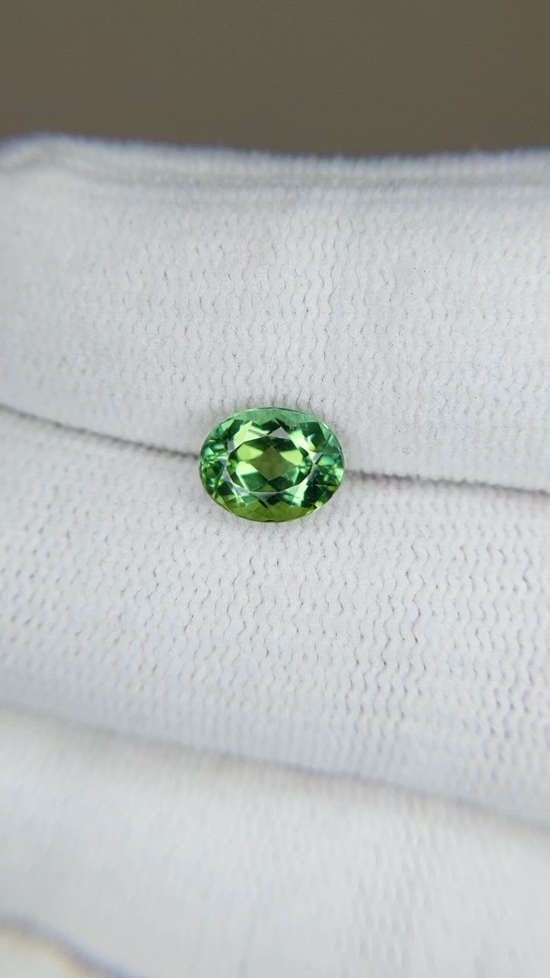 1.52 Ct. Green Tourmaline from Brazil Size Video