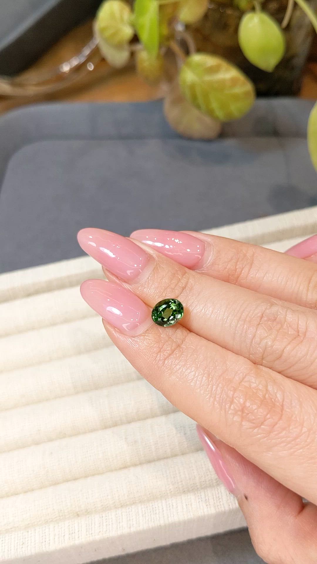 1.52 Ct. Green Tourmaline from Brazil Size Video