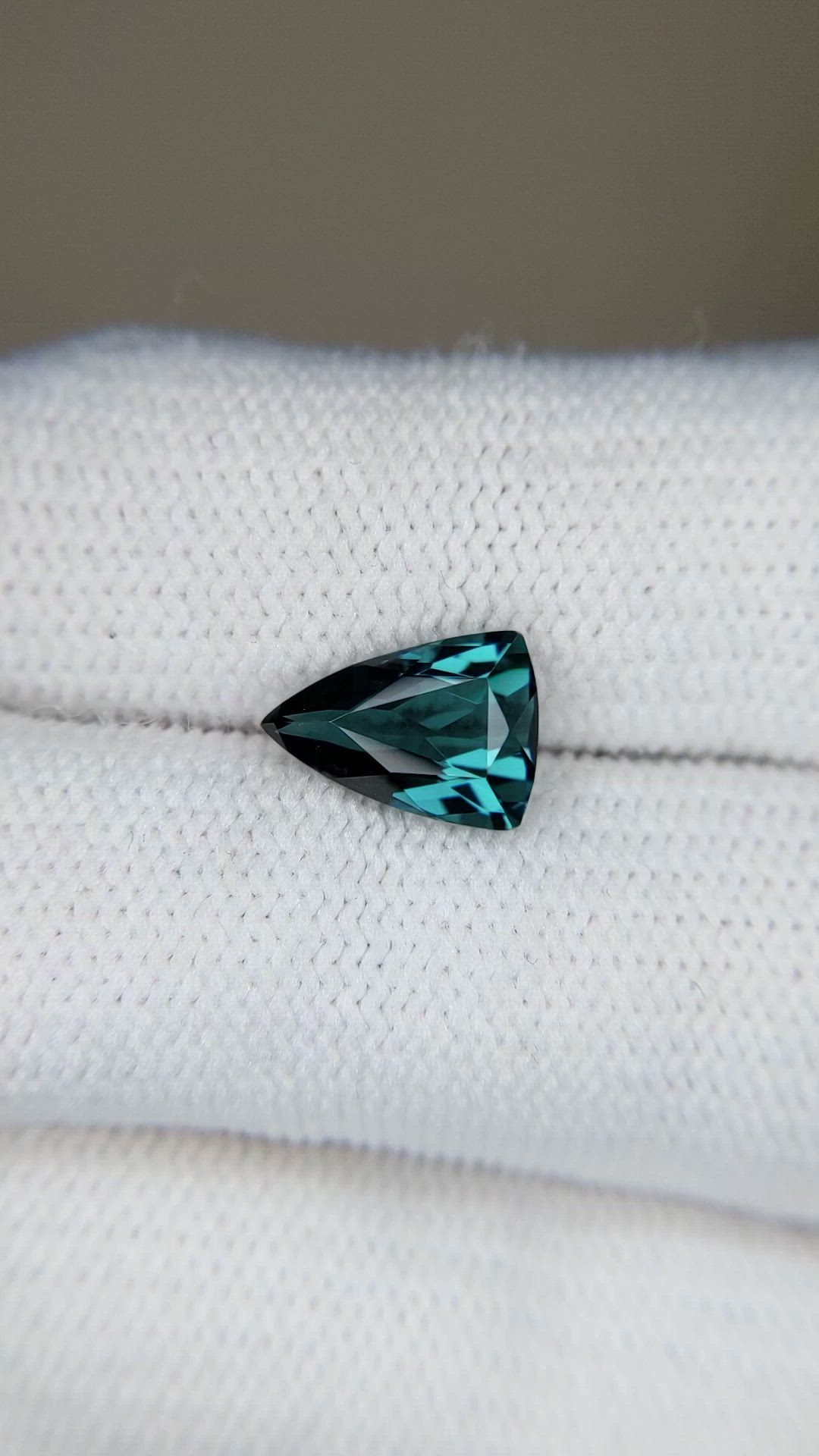 1.78 Ct. Bluish Green Tourmaline from Brazil Size Video