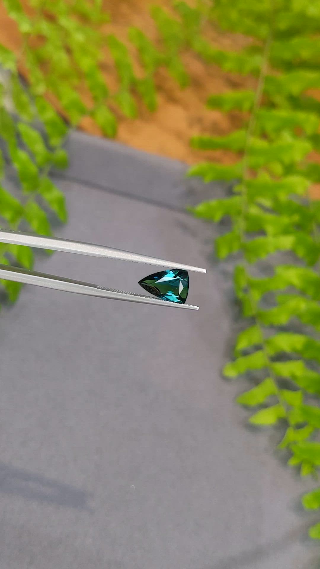 1.78 Ct. Bluish Green Tourmaline from Brazil Size Video