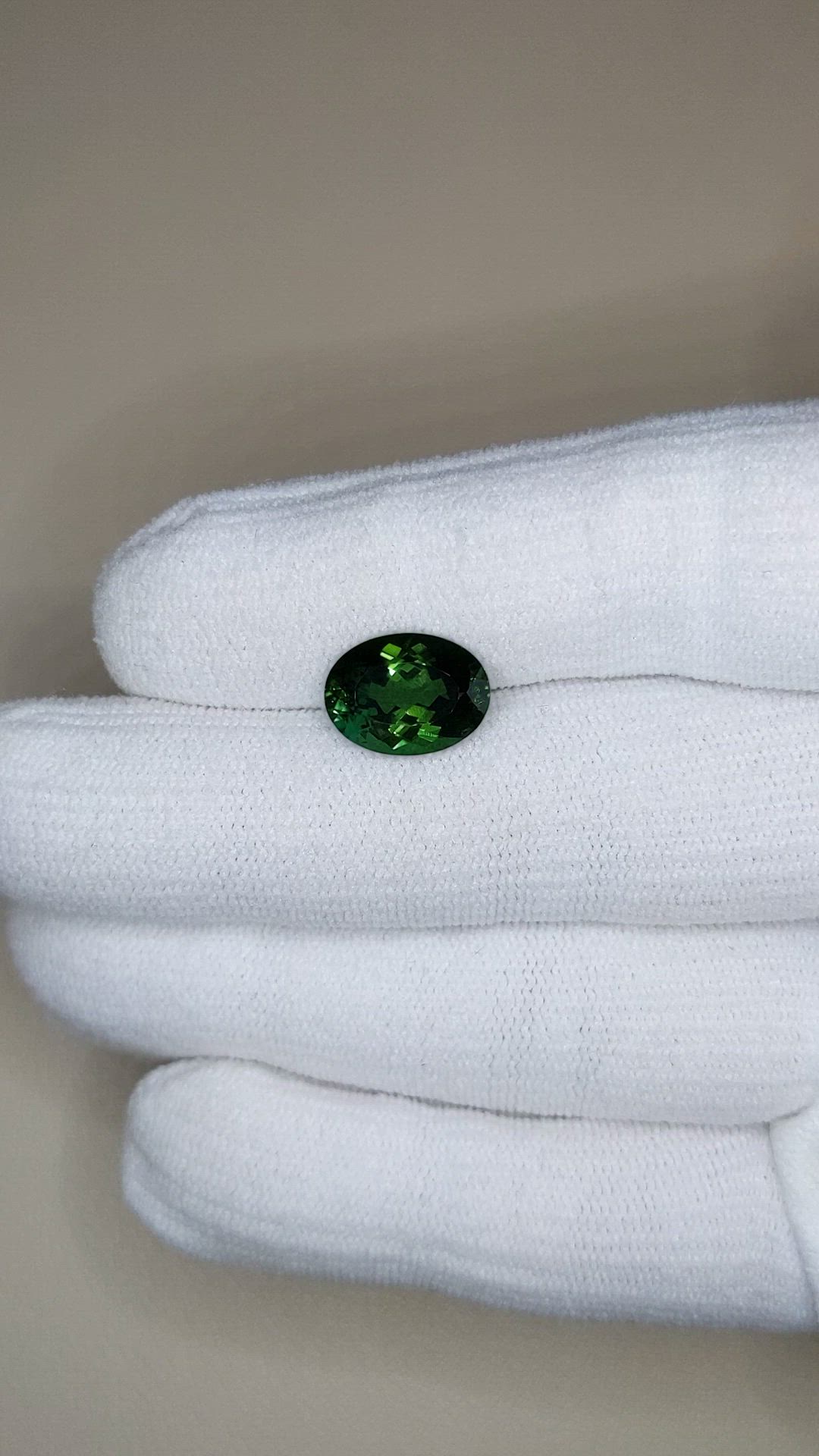3.81 Ct. Green Tourmaline from Brazil Size Video