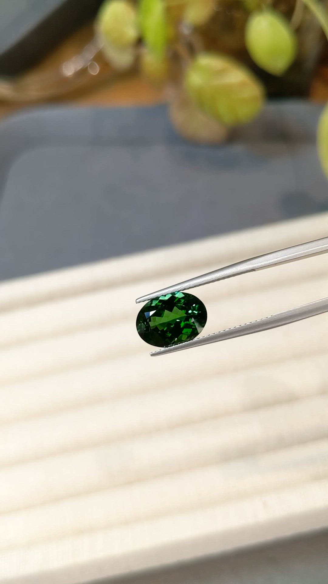 3.81 Ct. Green Tourmaline from Brazil Size Video