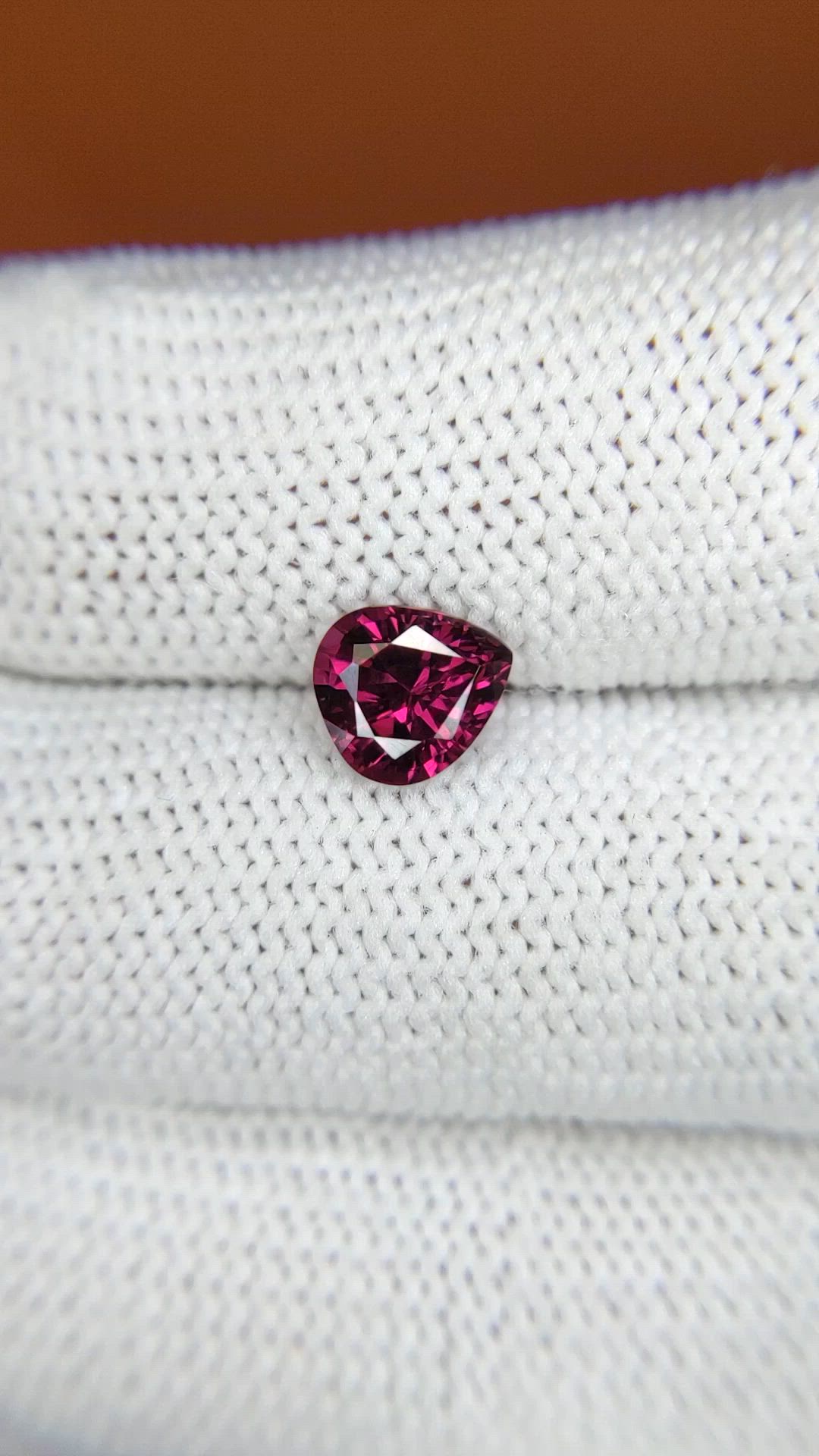 1.32 Ct. Reddish Purple Rhodolite Garnet from Ceylon (Sri Lanka) Size Video