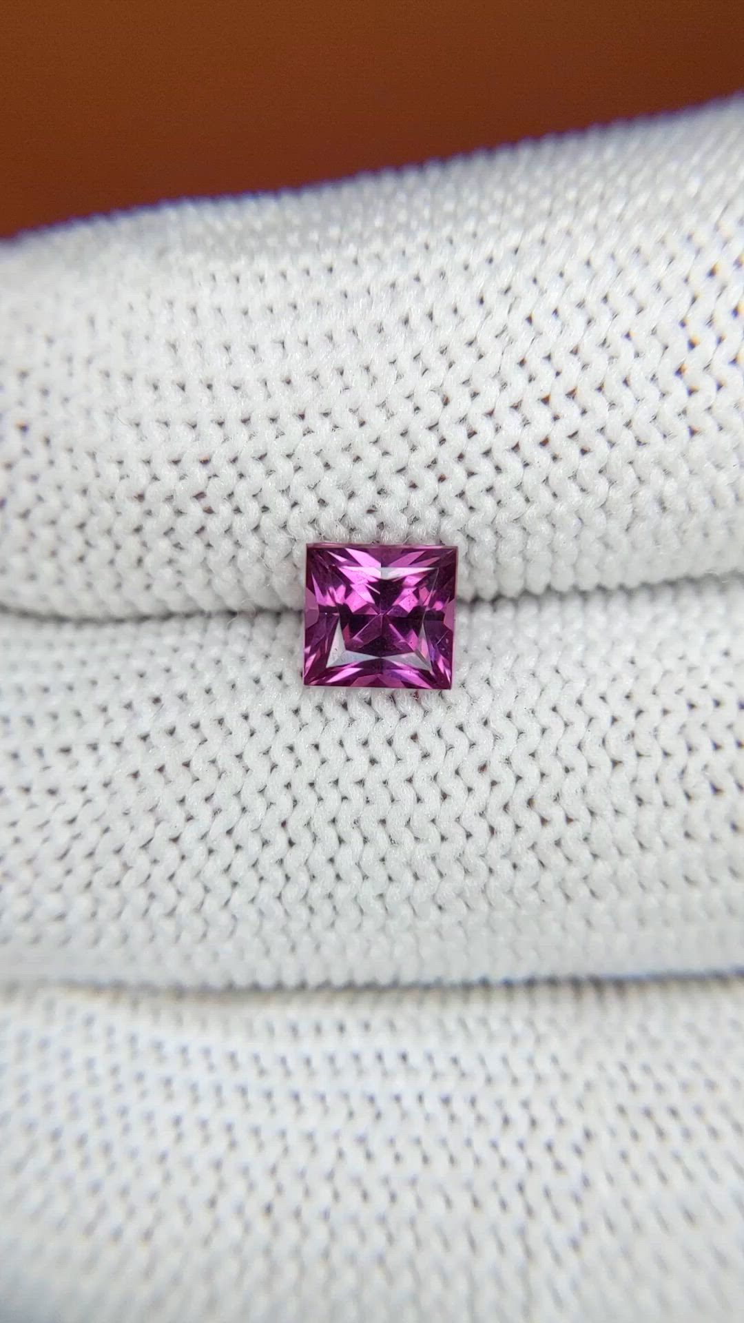 1.26 Ct. Pinkish Purple Rhodolite Garnet from Ceylon (Sri Lanka) Size Video