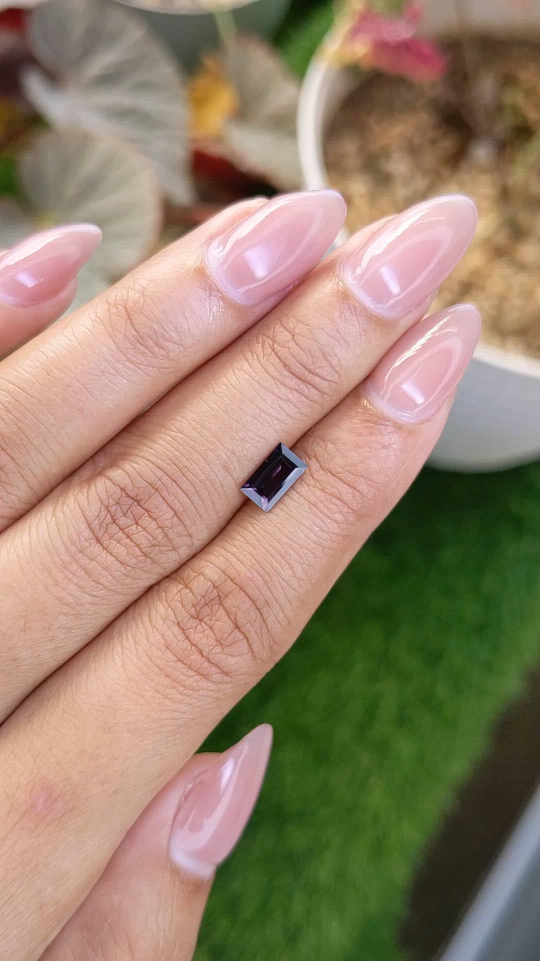 0.84 Ct. Purple Spinel from Ceylon (Sri Lanka) Size Video