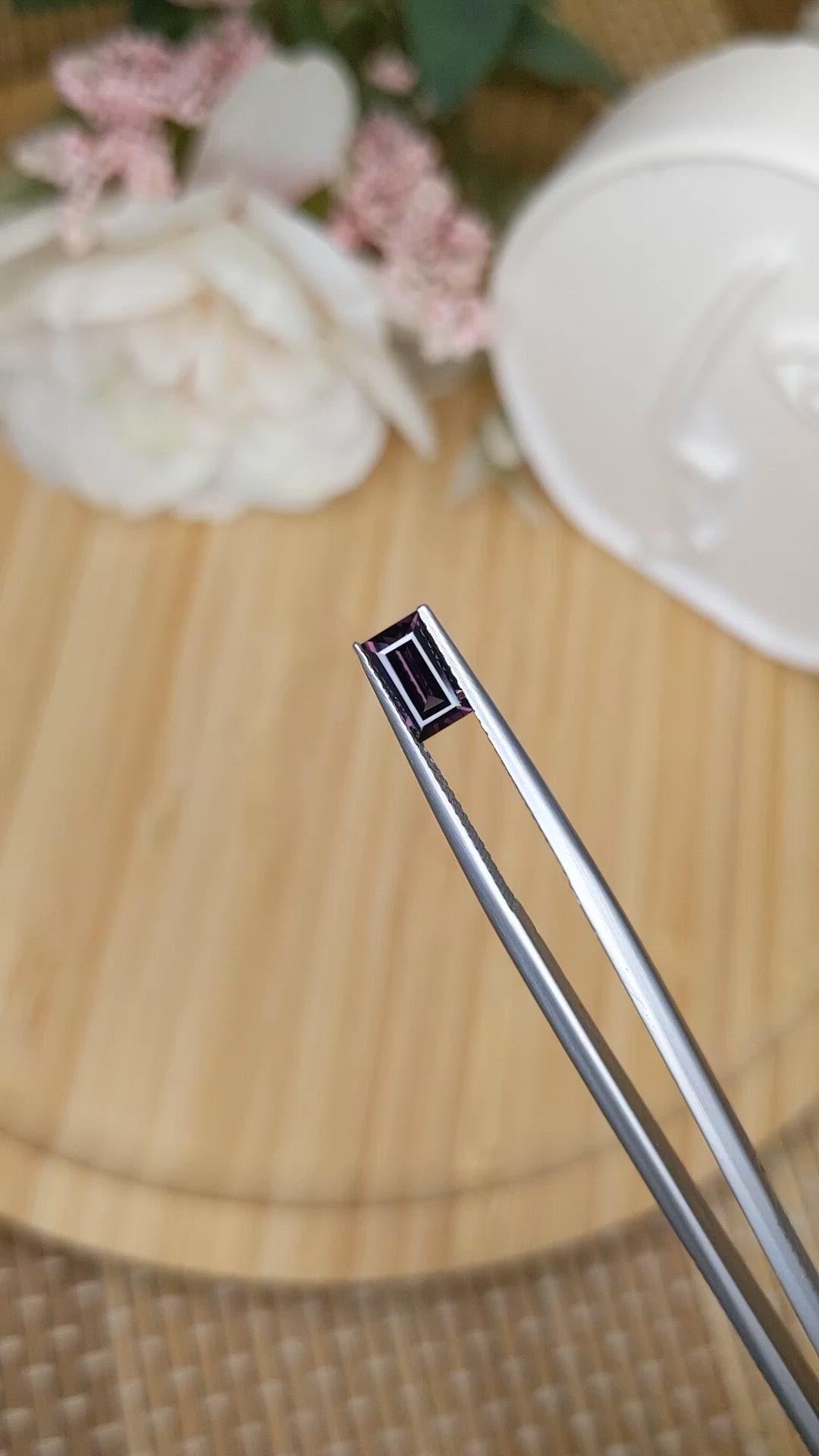 0.84 Ct. Purple Spinel from Ceylon (Sri Lanka) Size Video