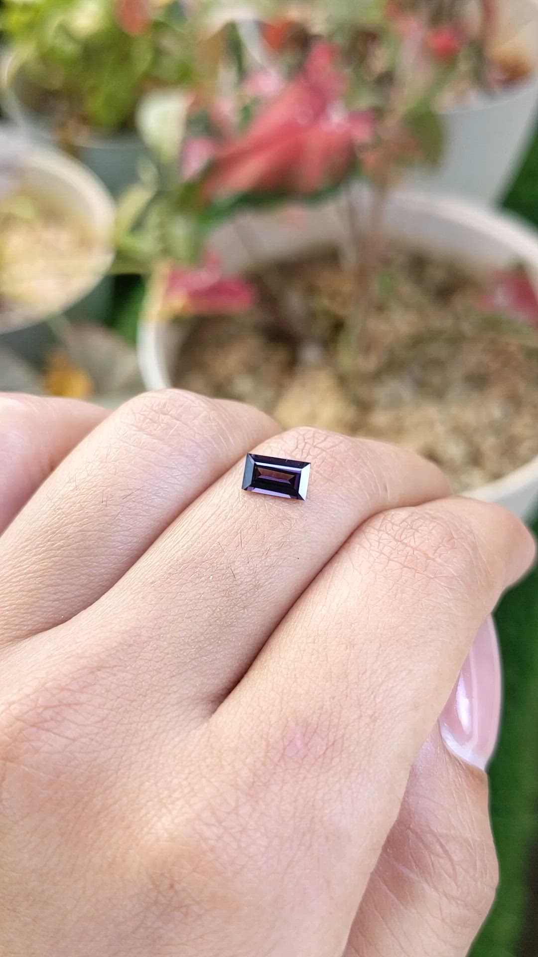 0.84 Ct. Purple Spinel from Ceylon (Sri Lanka) Size Video
