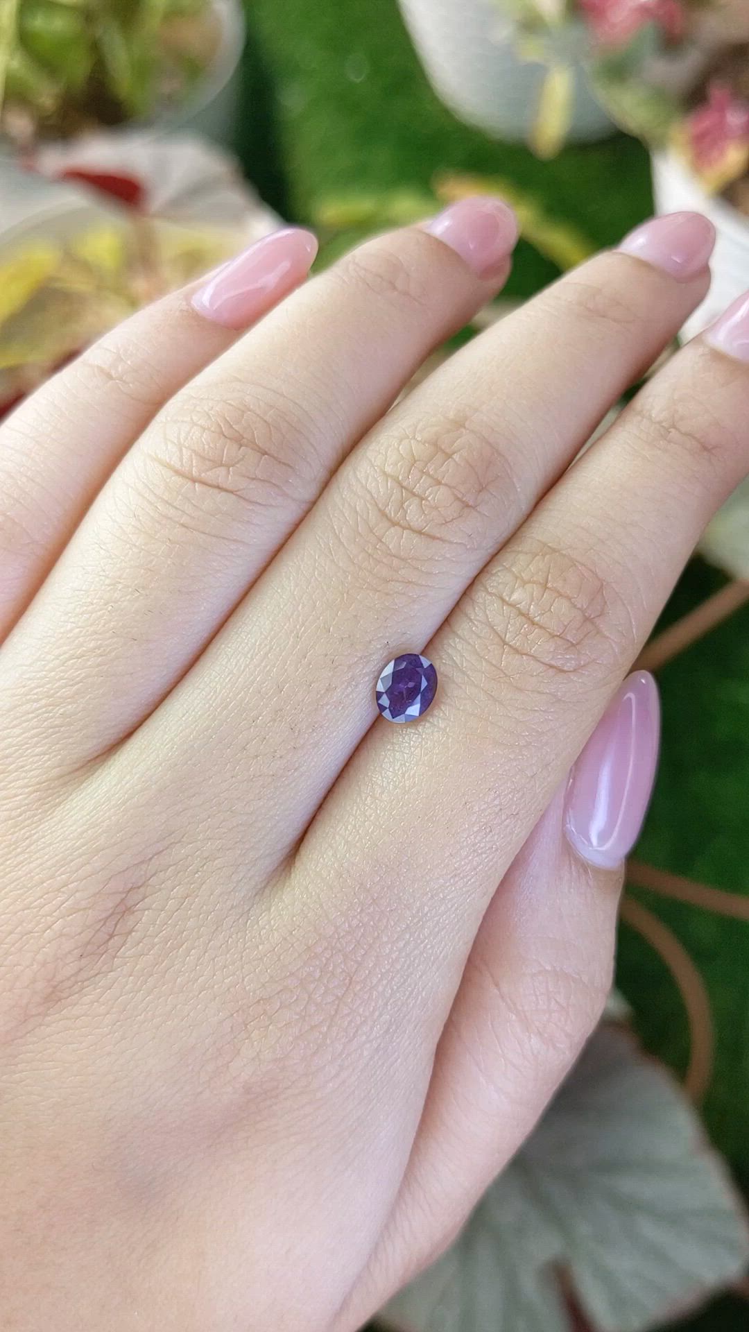 0.76 Ct. Purple Spinel from Ceylon (Sri Lanka) Size Video