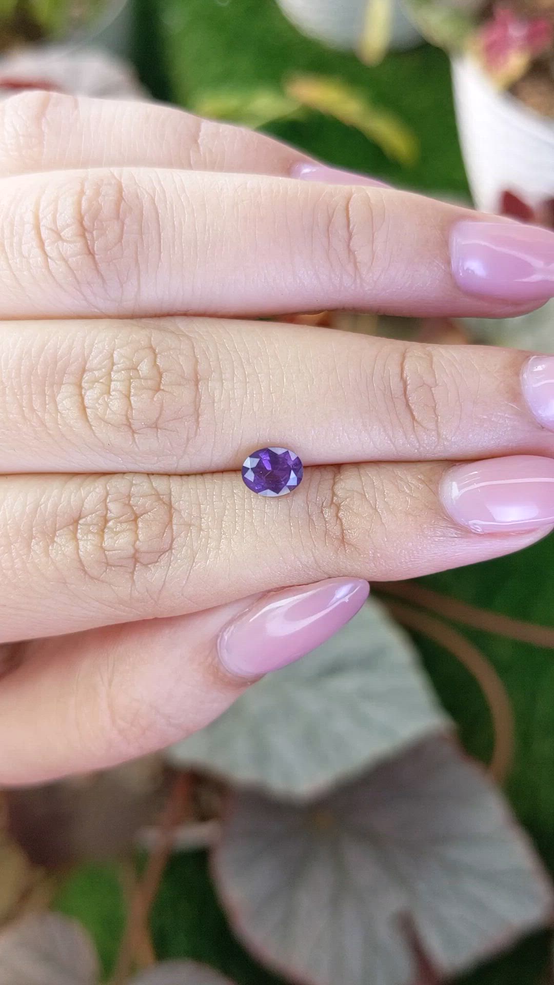 0.76 Ct. Purple Spinel from Ceylon (Sri Lanka) Size Video