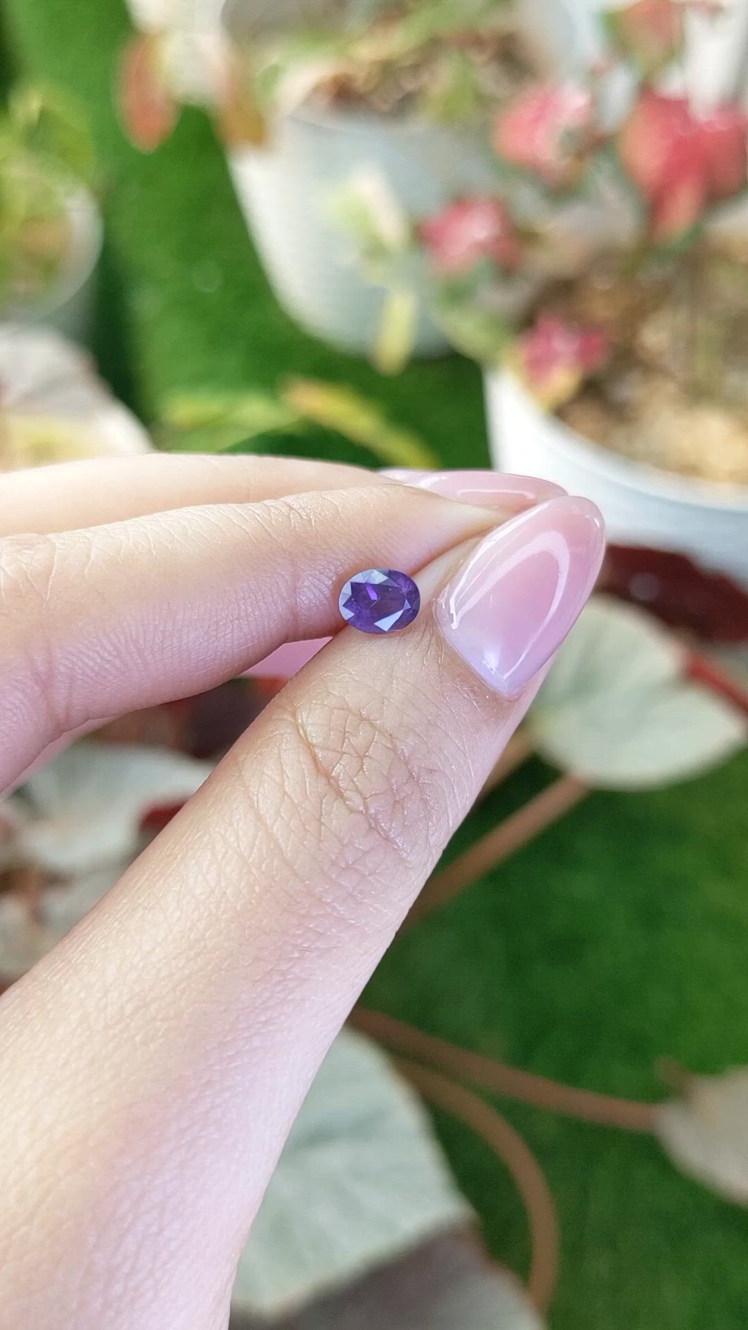 0.76 Ct. Purple Spinel from Ceylon (Sri Lanka) Size Video