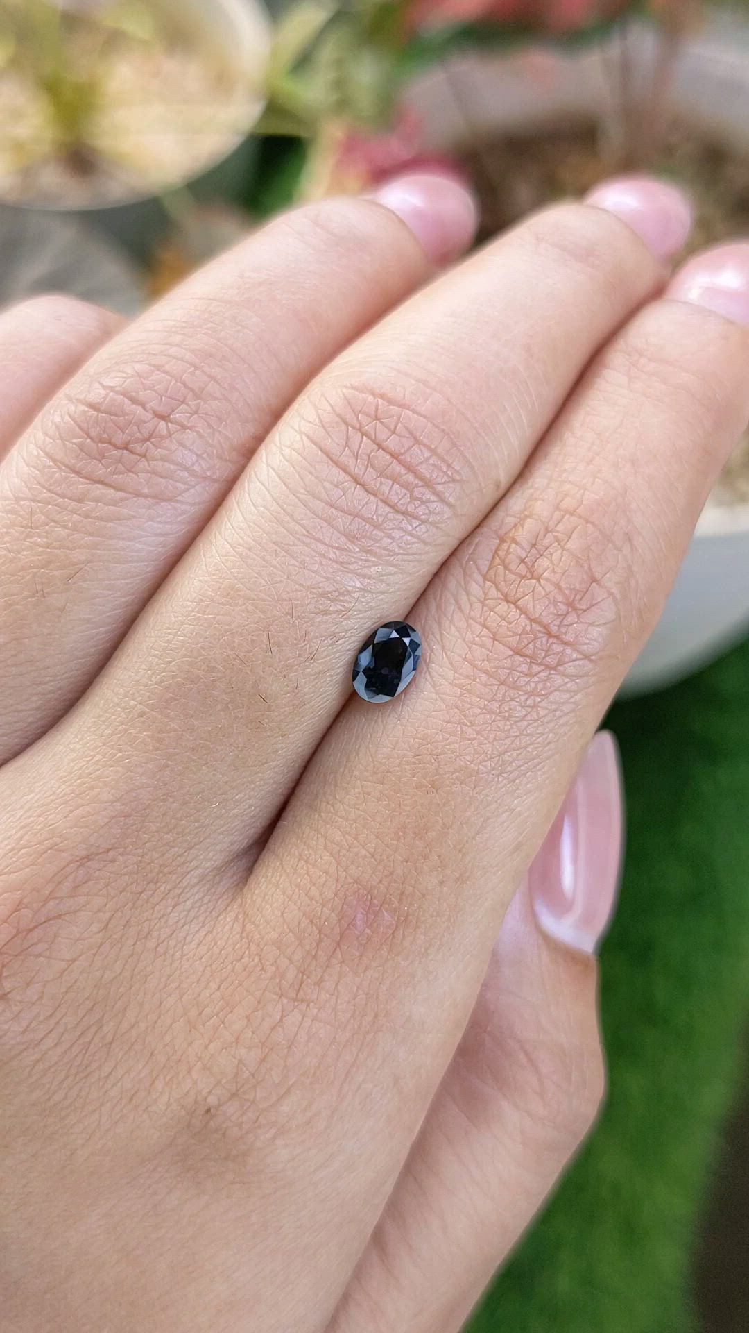0.63 Ct. Purplish Grey Spinel from Ceylon (Sri Lanka) Size Video