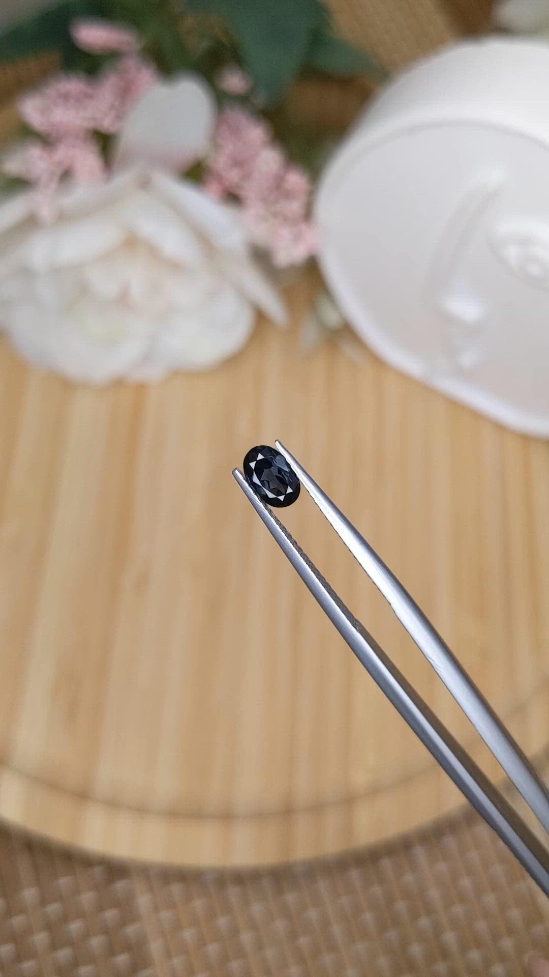 0.63 Ct. Purplish Grey Spinel from Ceylon (Sri Lanka) Size Video