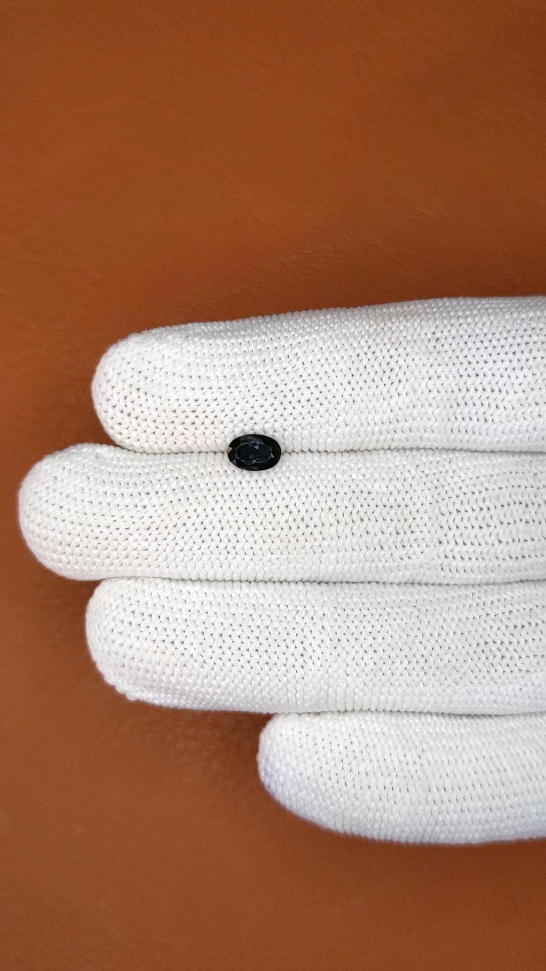 0.63 Ct. Purplish Grey Spinel from Ceylon (Sri Lanka) Size Video