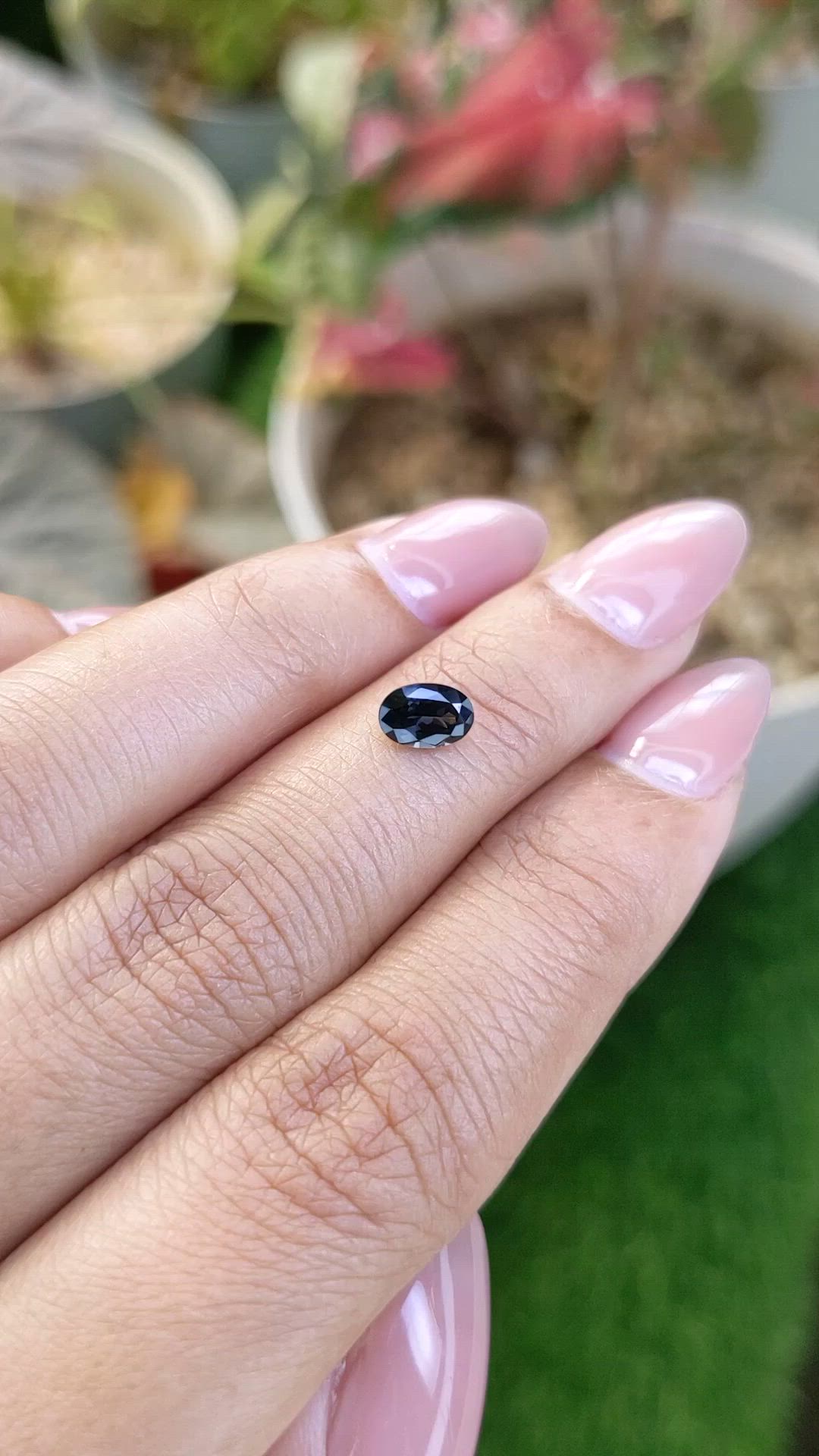 0.63 Ct. Purplish Grey Spinel from Ceylon (Sri Lanka) Size Video