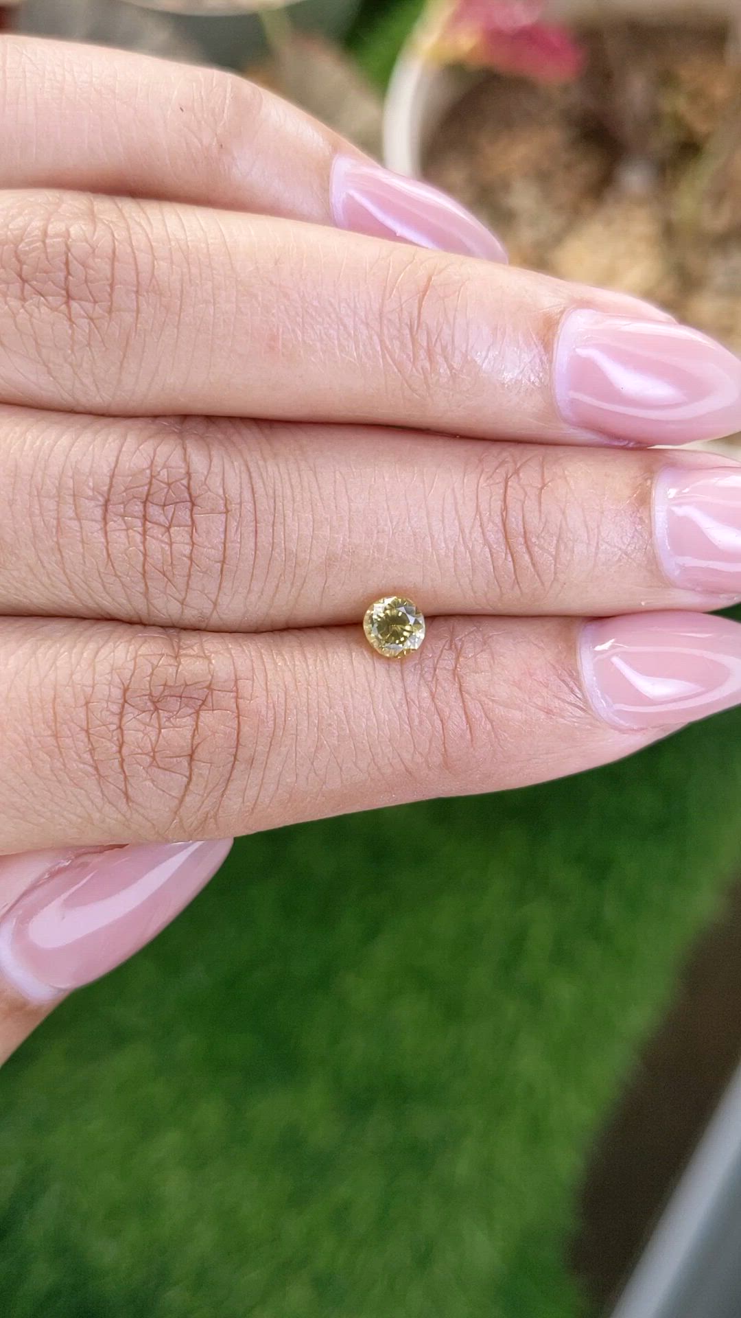 0.76 Ct. Yellow Zircon from Ceylon (Sri Lanka) Size Video