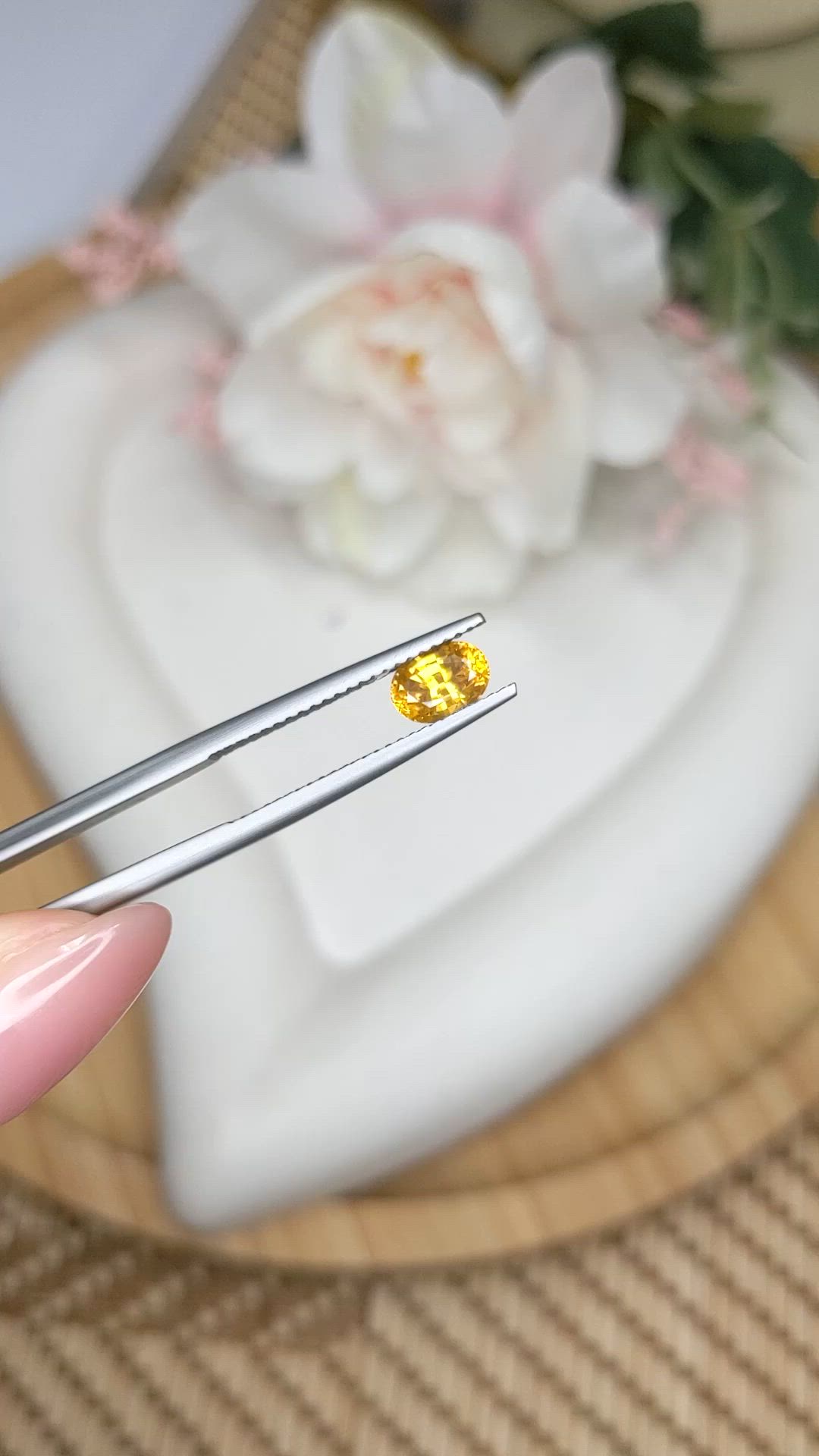 1.16 Ct. Yellow Zircon from Ceylon (Sri Lanka) Size Video