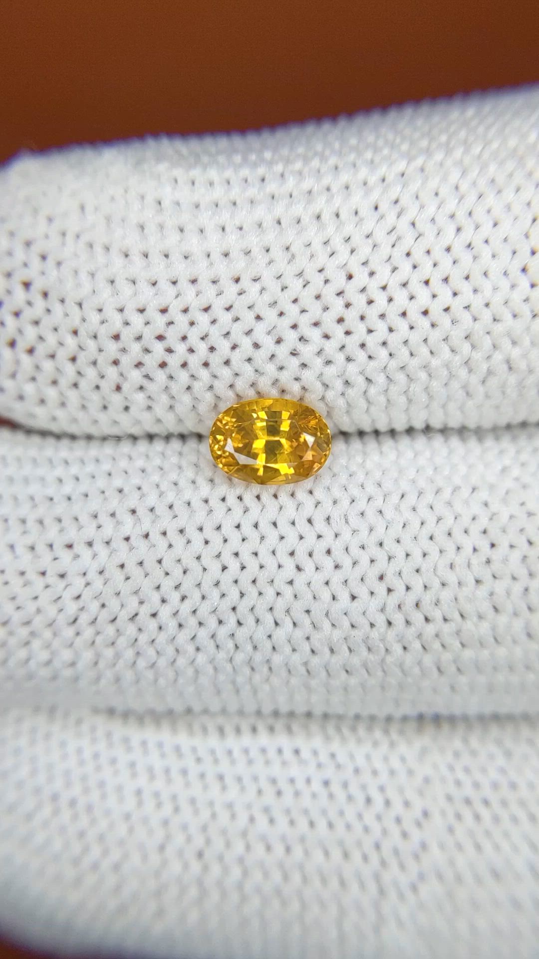 1.16 Ct. Yellow Zircon from Ceylon (Sri Lanka) Size Video