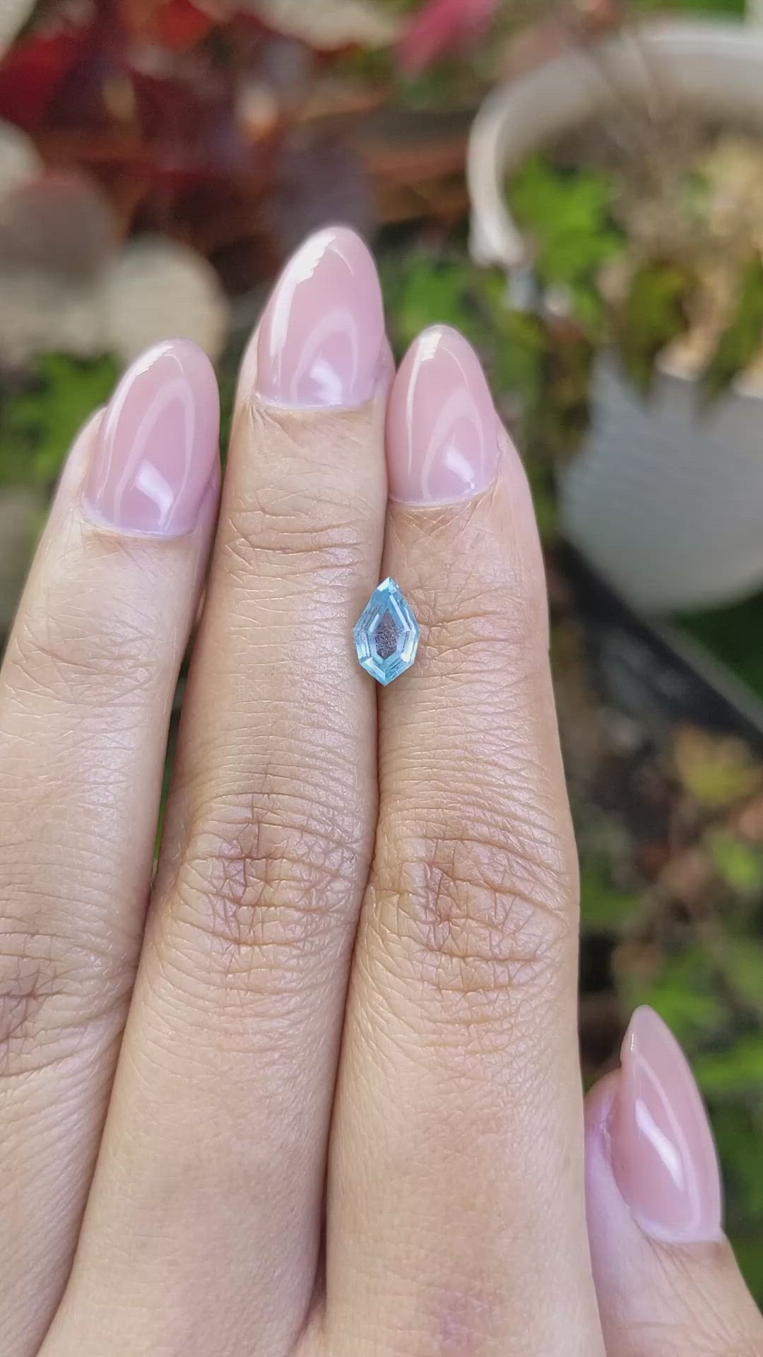 1.38 Ct. Greenish Blue Zircon from Ceylon (Sri Lanka) Size Video