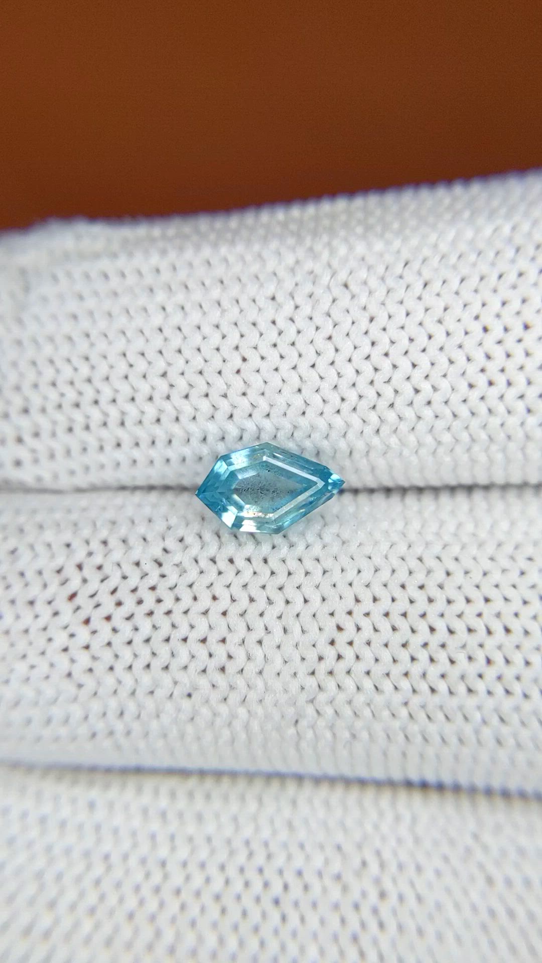 1.38 Ct. Greenish Blue Zircon from Ceylon (Sri Lanka) Size Video