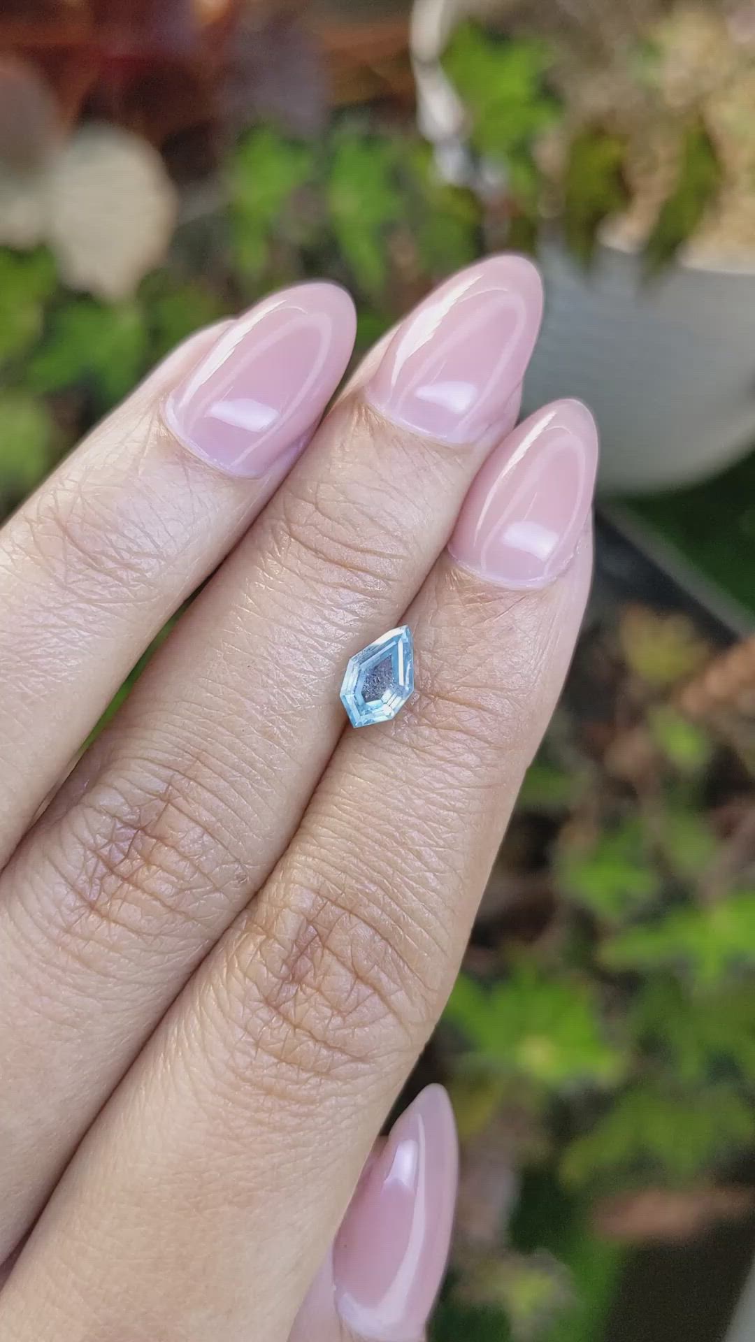 1.38 Ct. Greenish Blue Zircon from Ceylon (Sri Lanka) Size Video