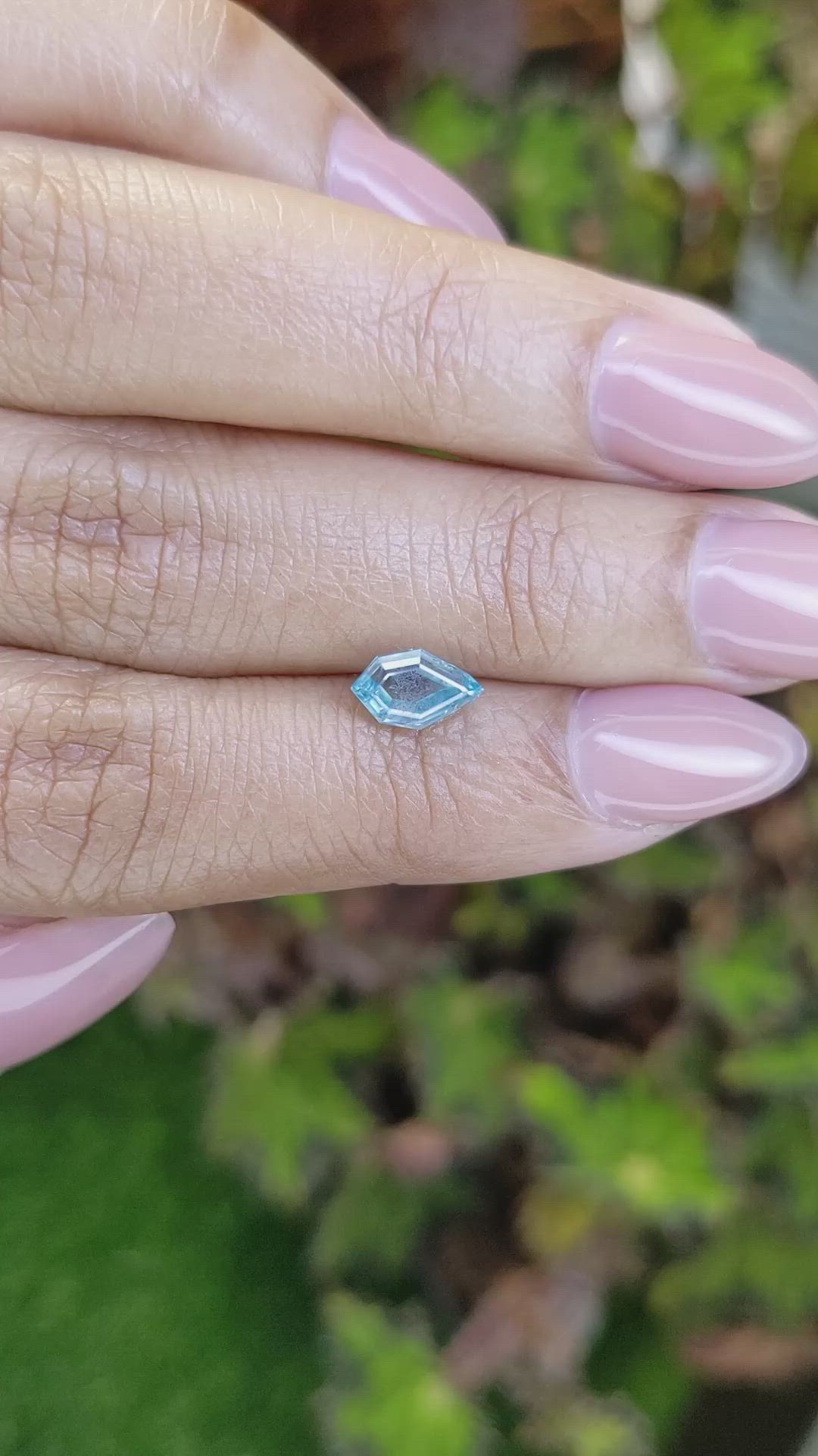 1.38 Ct. Greenish Blue Zircon from Ceylon (Sri Lanka) Size Video