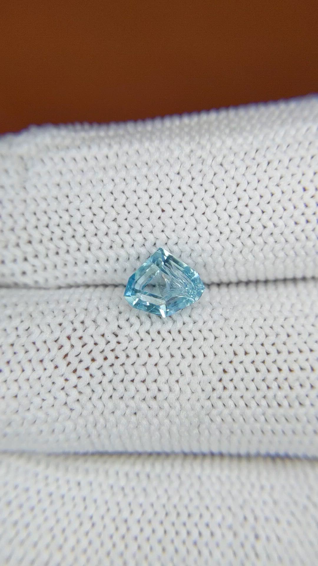 1.57 Ct. Greenish Blue Zircon from Ceylon (Sri Lanka) Size Video