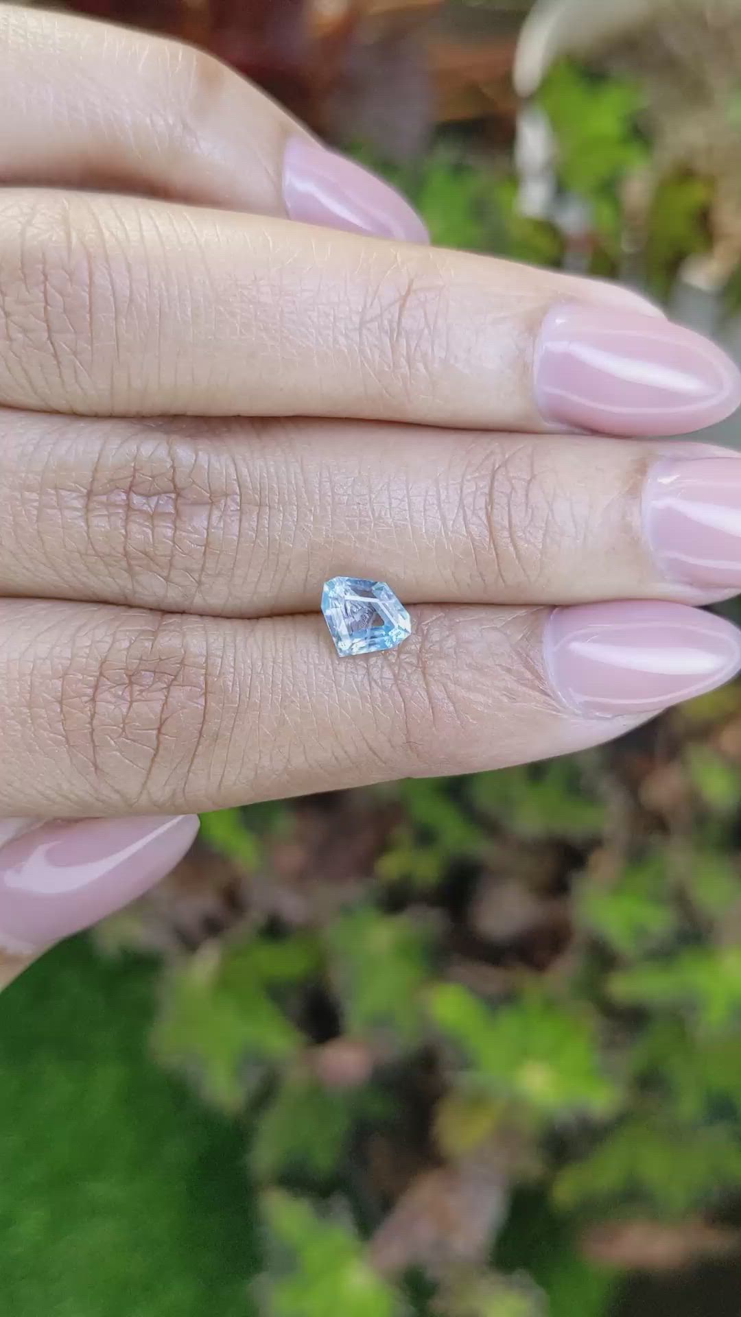 1.57 Ct. Greenish Blue Zircon from Ceylon (Sri Lanka) Size Video