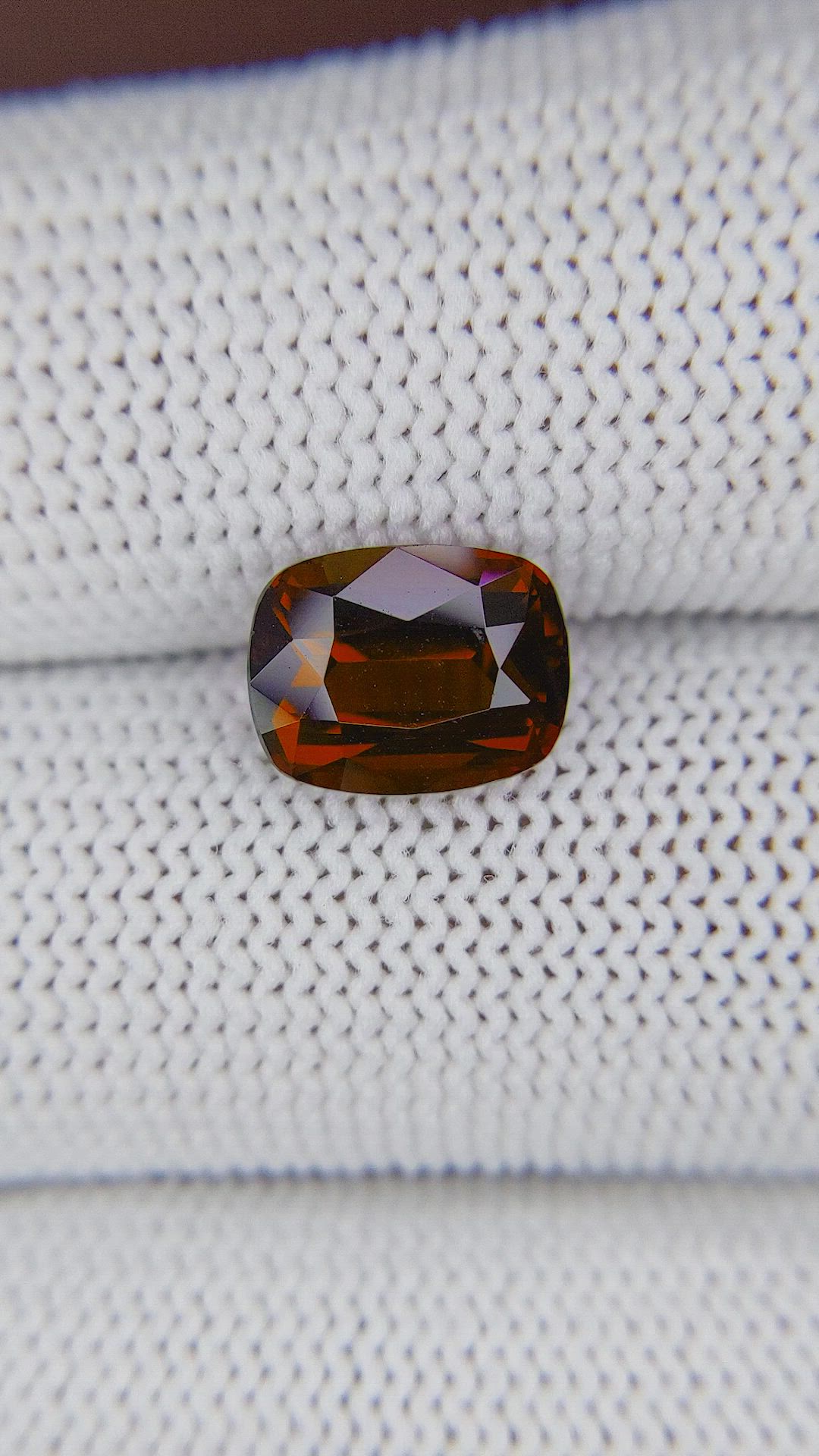 3.65 Ct. Reddish Brown Garnet from Ceylon (Sri Lanka) Size Video