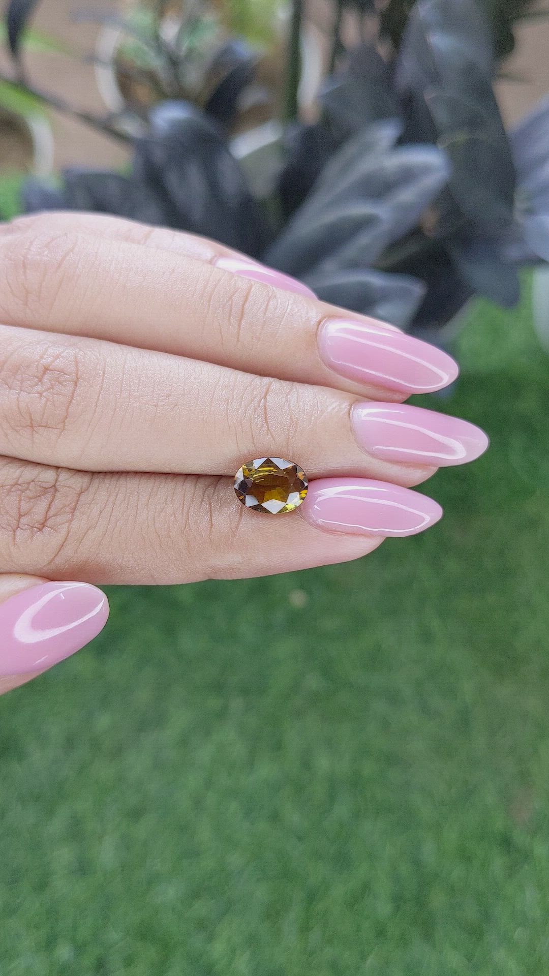1.60 Ct. Yellowish Brown Tourmaline from Ceylon (Sri Lanka) Size Video