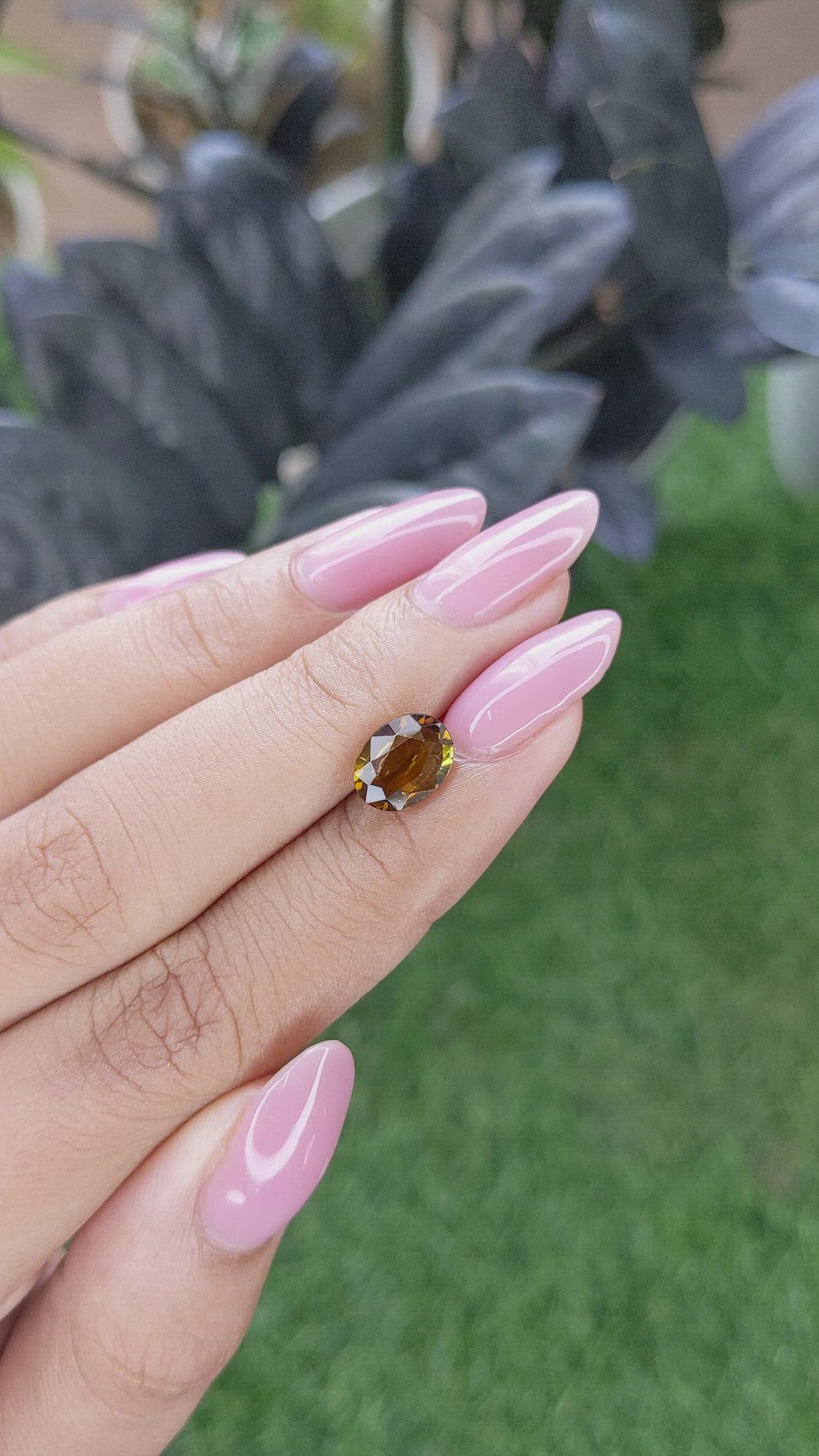 1.60 Ct. Yellowish Brown Tourmaline from Ceylon (Sri Lanka) Size Video
