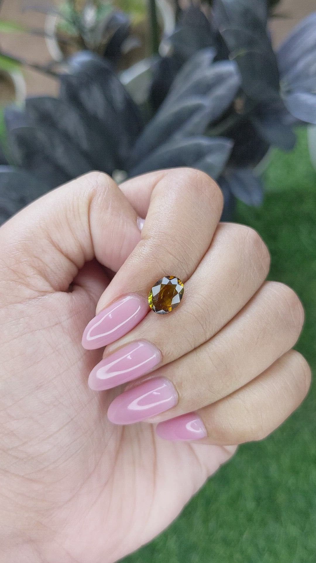 1.60 Ct. Yellowish Brown Tourmaline from Ceylon (Sri Lanka) Size Video