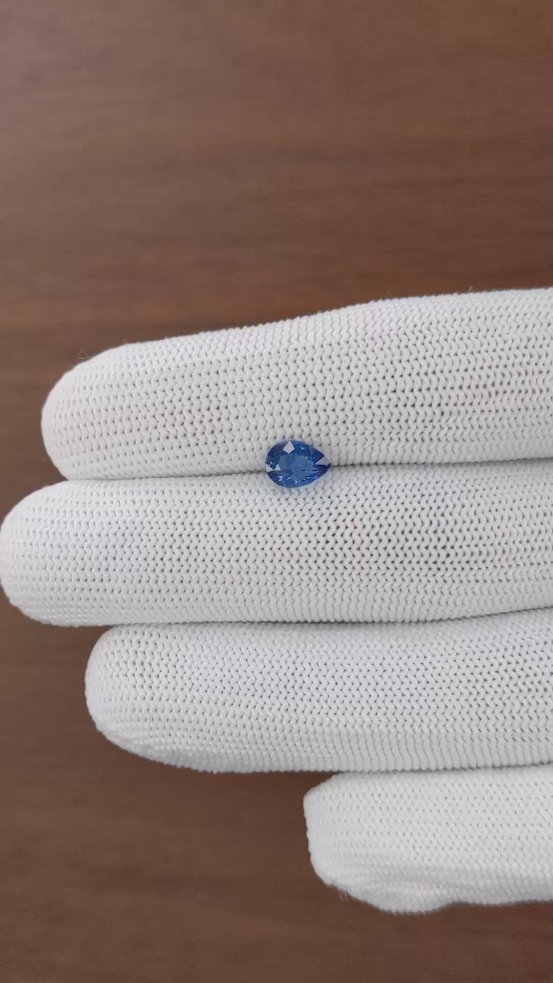 1.01 Ct. Blue Cobalt Spinel from Tanzania Size Video