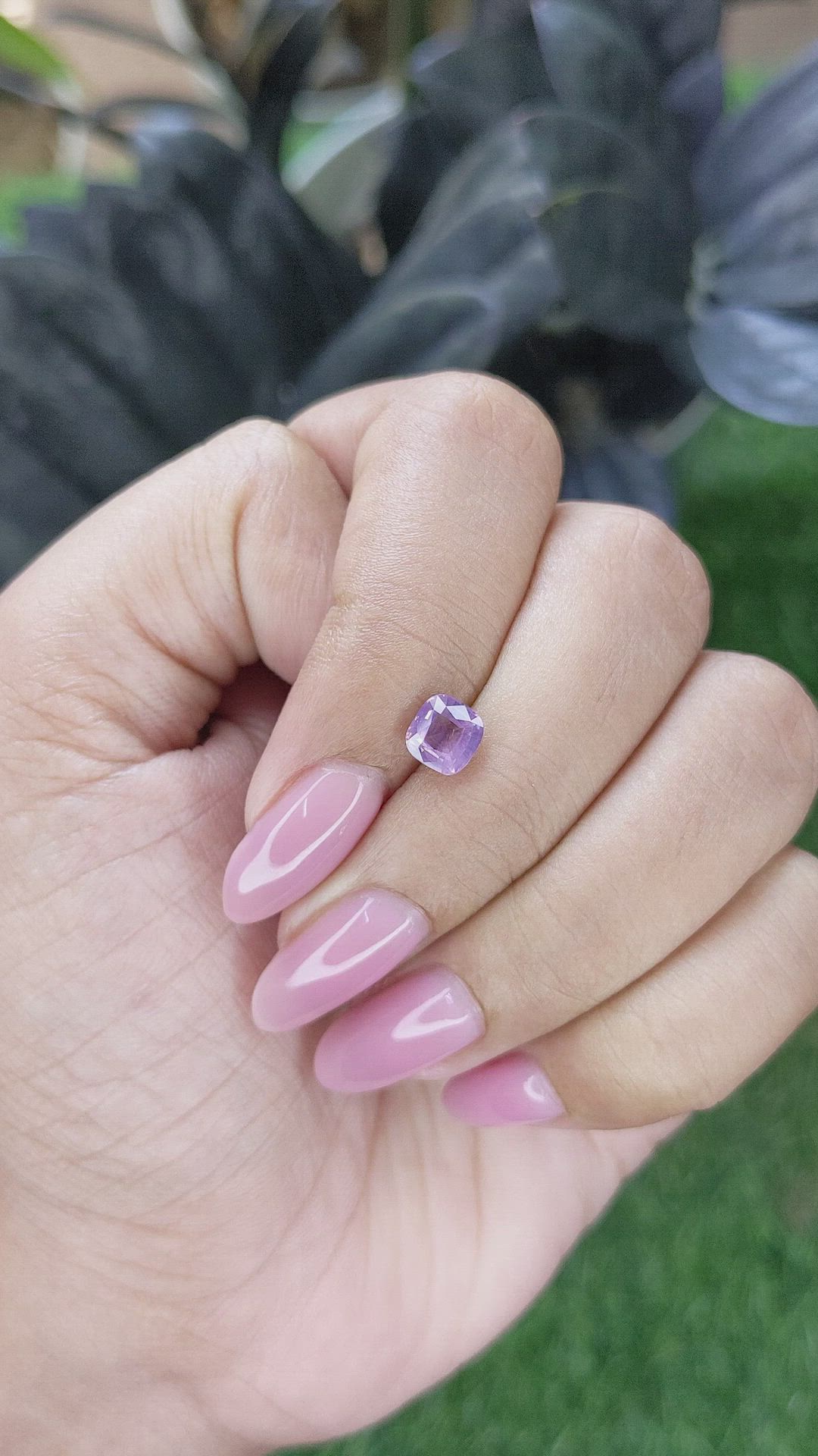 1.04 Ct. Pinkish Purple Spinel from Ceylon (Sri Lanka) Size Video