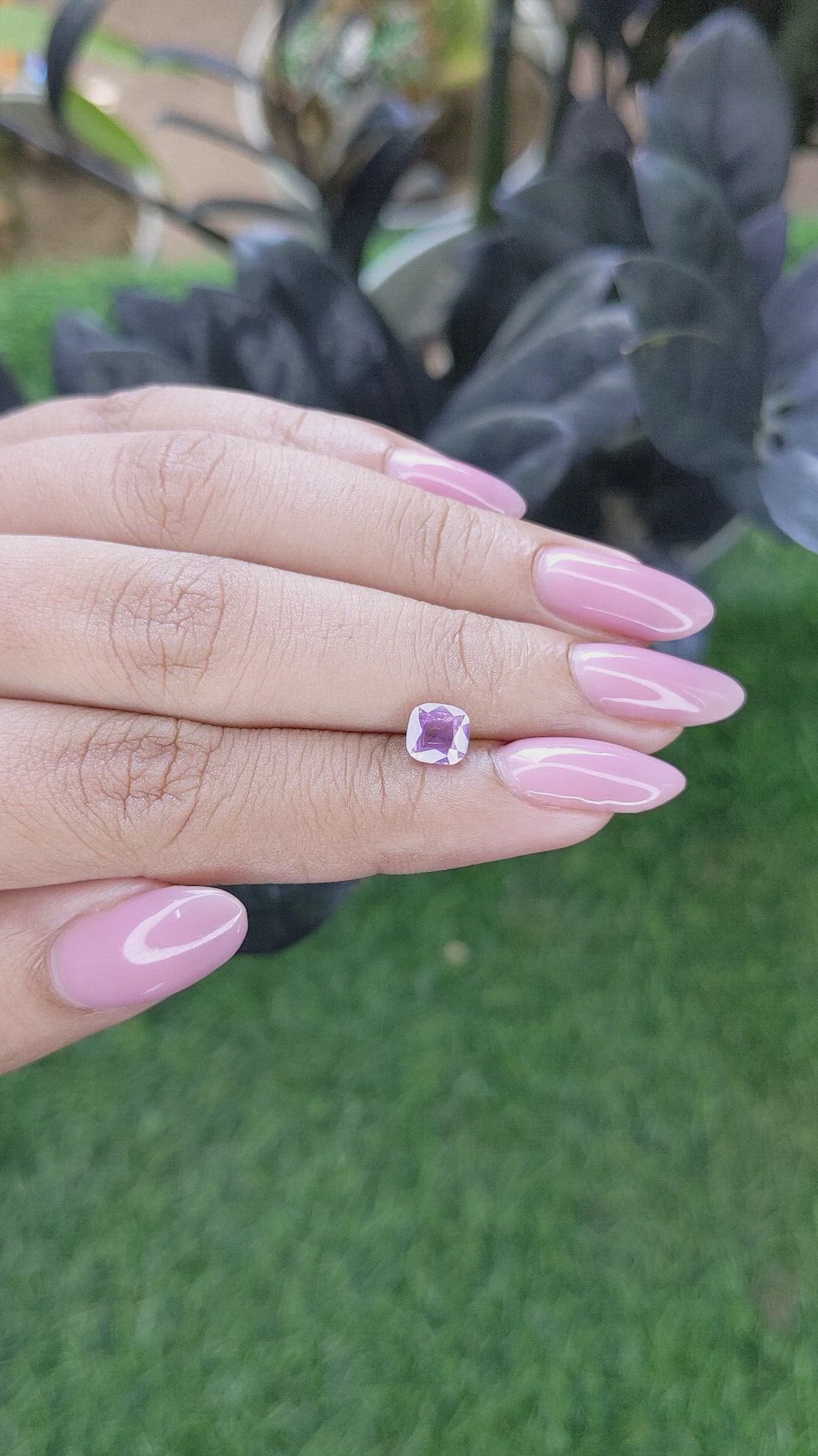 1.04 Ct. Pinkish Purple Spinel from Ceylon (Sri Lanka) Size Video