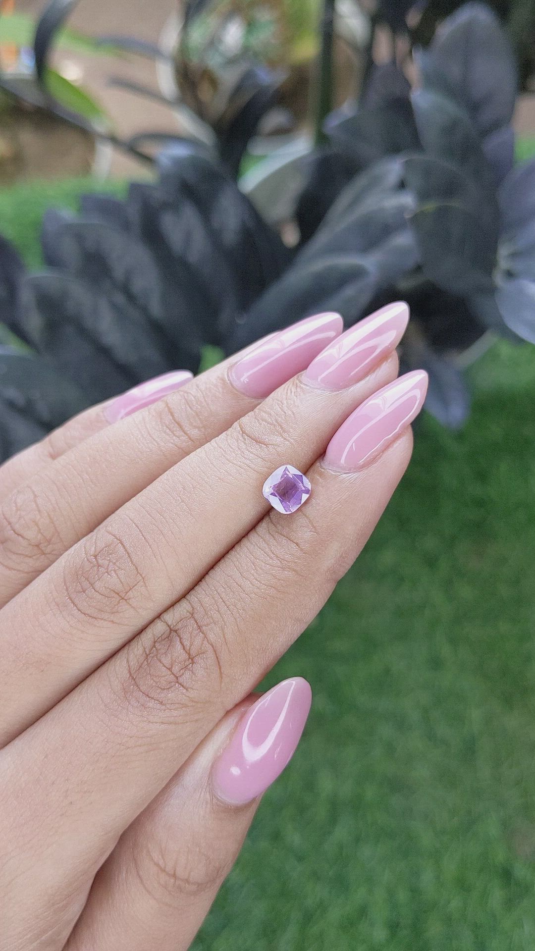 1.04 Ct. Pinkish Purple Spinel from Ceylon (Sri Lanka) Size Video