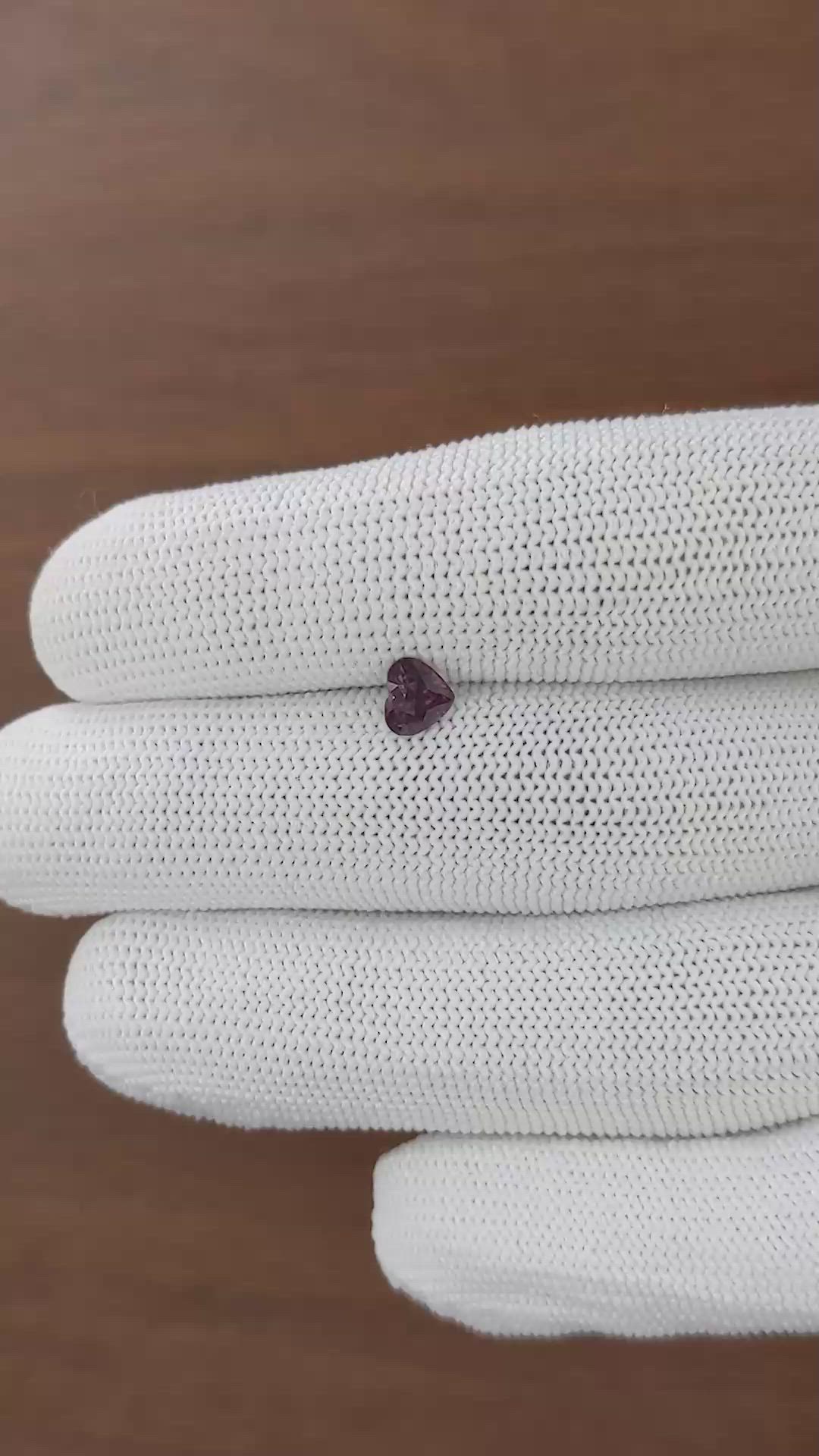 0.67 Ct. Purplish Pink Spinel from Ceylon (Sri Lanka) Size Video
