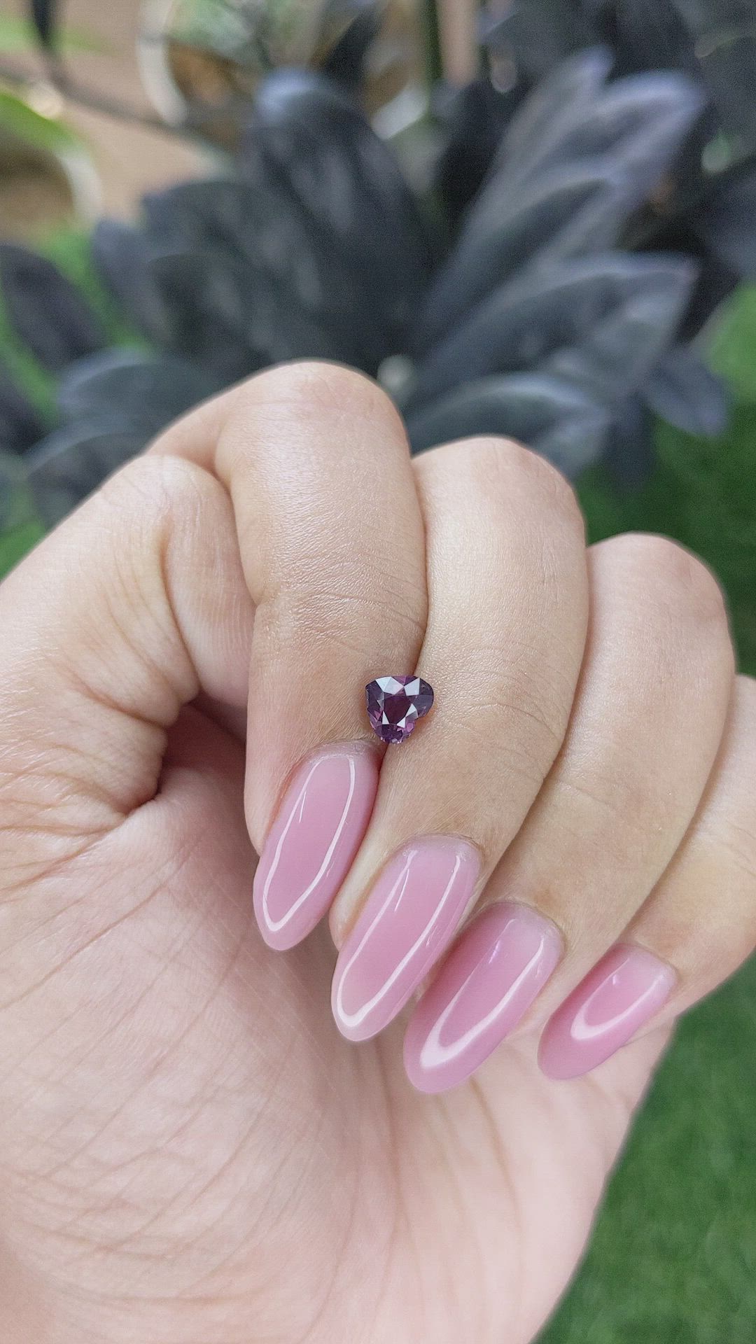 0.67 Ct. Purplish Pink Spinel from Ceylon (Sri Lanka) Size Video