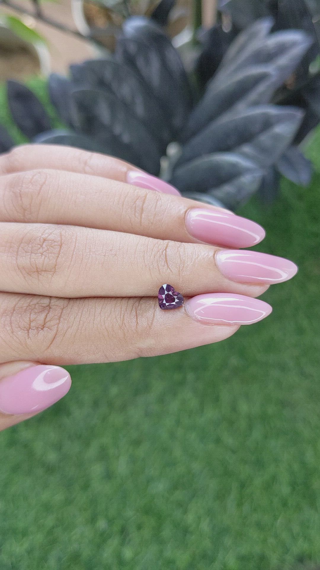 0.67 Ct. Purplish Pink Spinel from Ceylon (Sri Lanka) Size Video