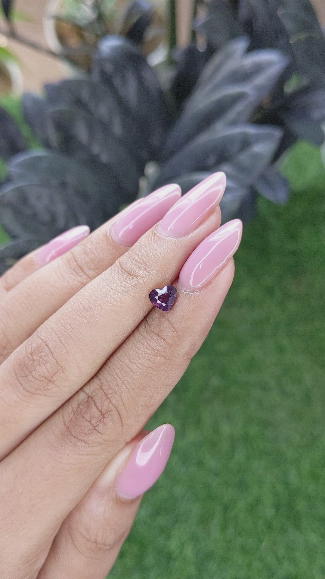 0.67 Ct. Purplish Pink Spinel from Ceylon (Sri Lanka) Size Video