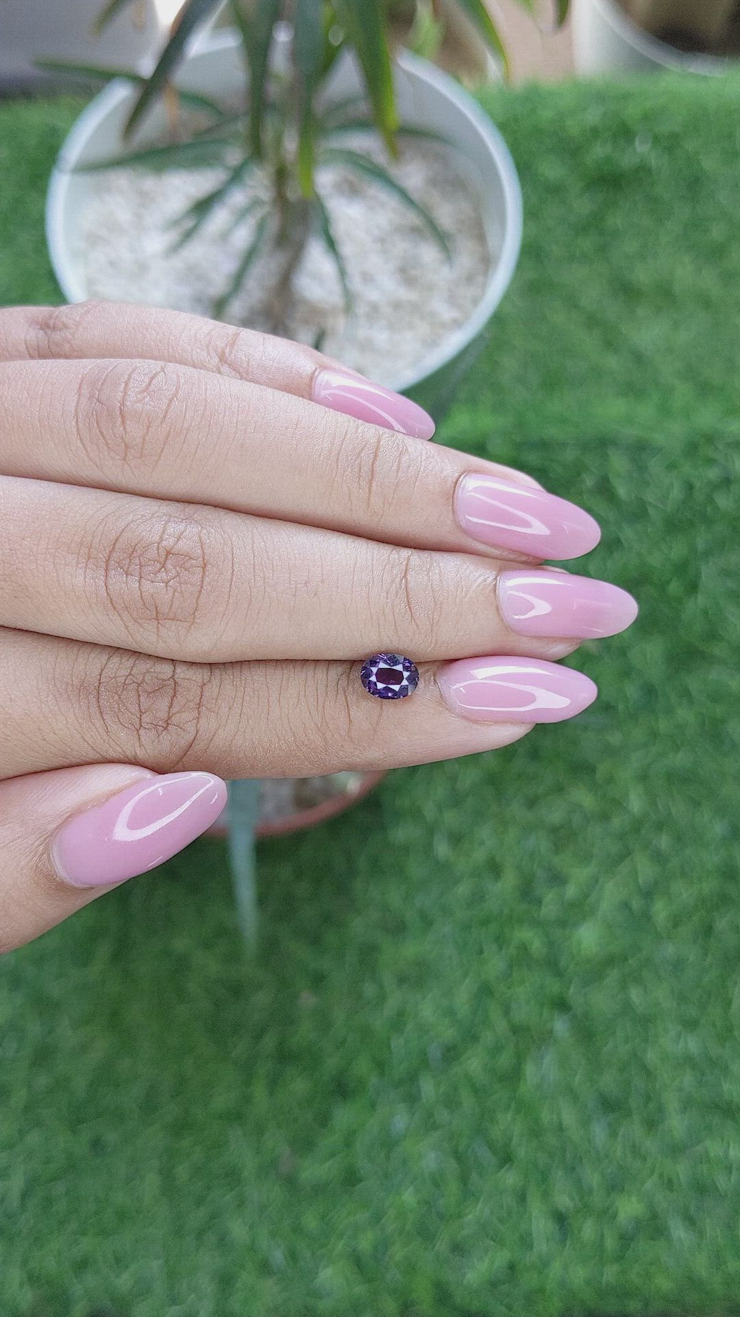 1.01 Ct. Purple Spinel from Ceylon (Sri Lanka) Size Video