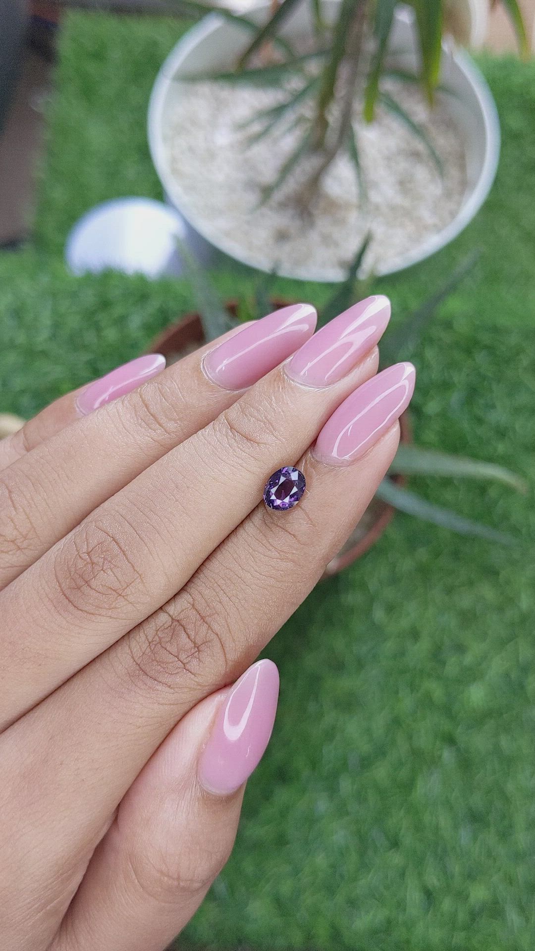 1.01 Ct. Purple Spinel from Ceylon (Sri Lanka) Size Video