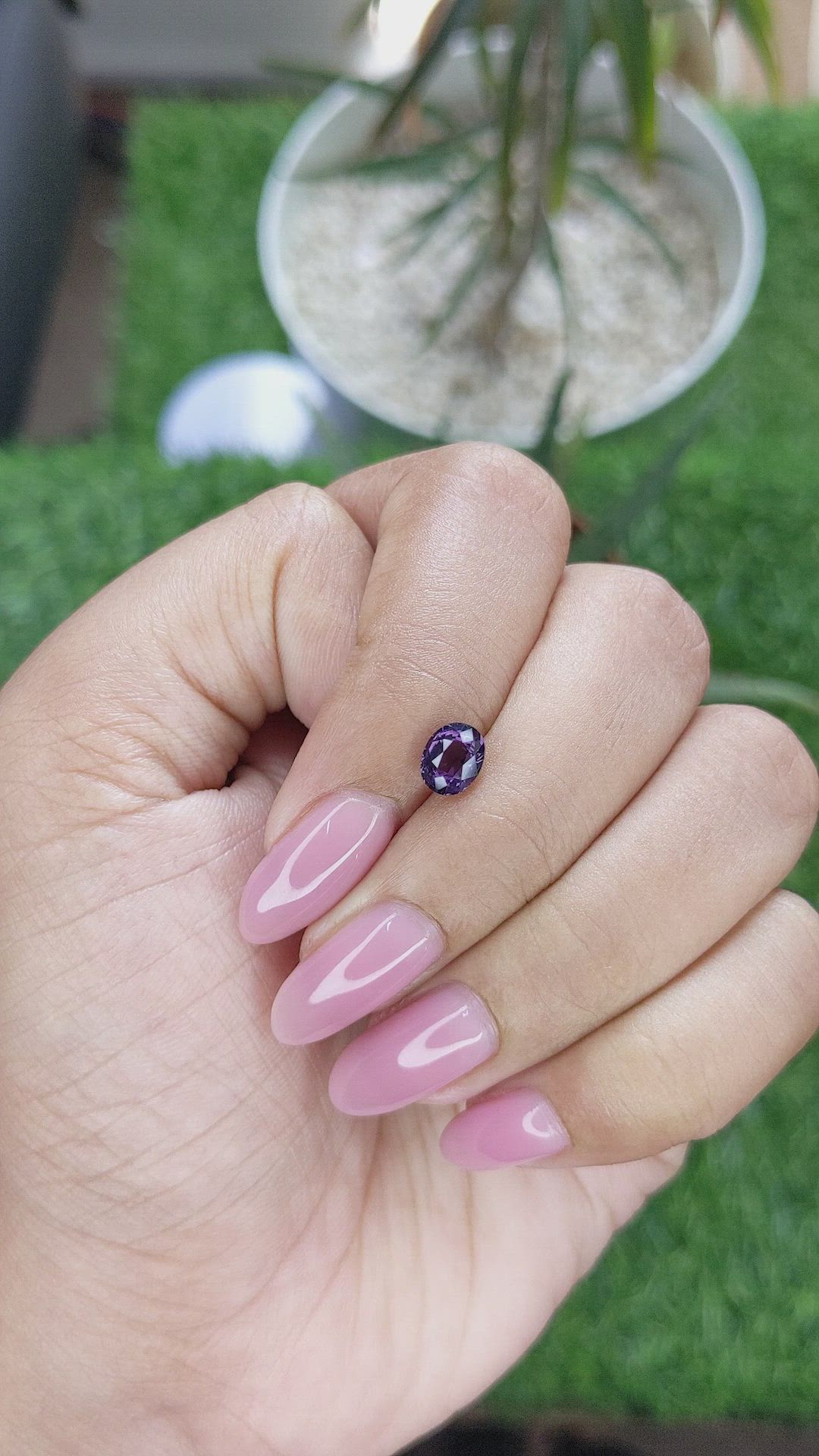 1.01 Ct. Purple Spinel from Ceylon (Sri Lanka) Size Video