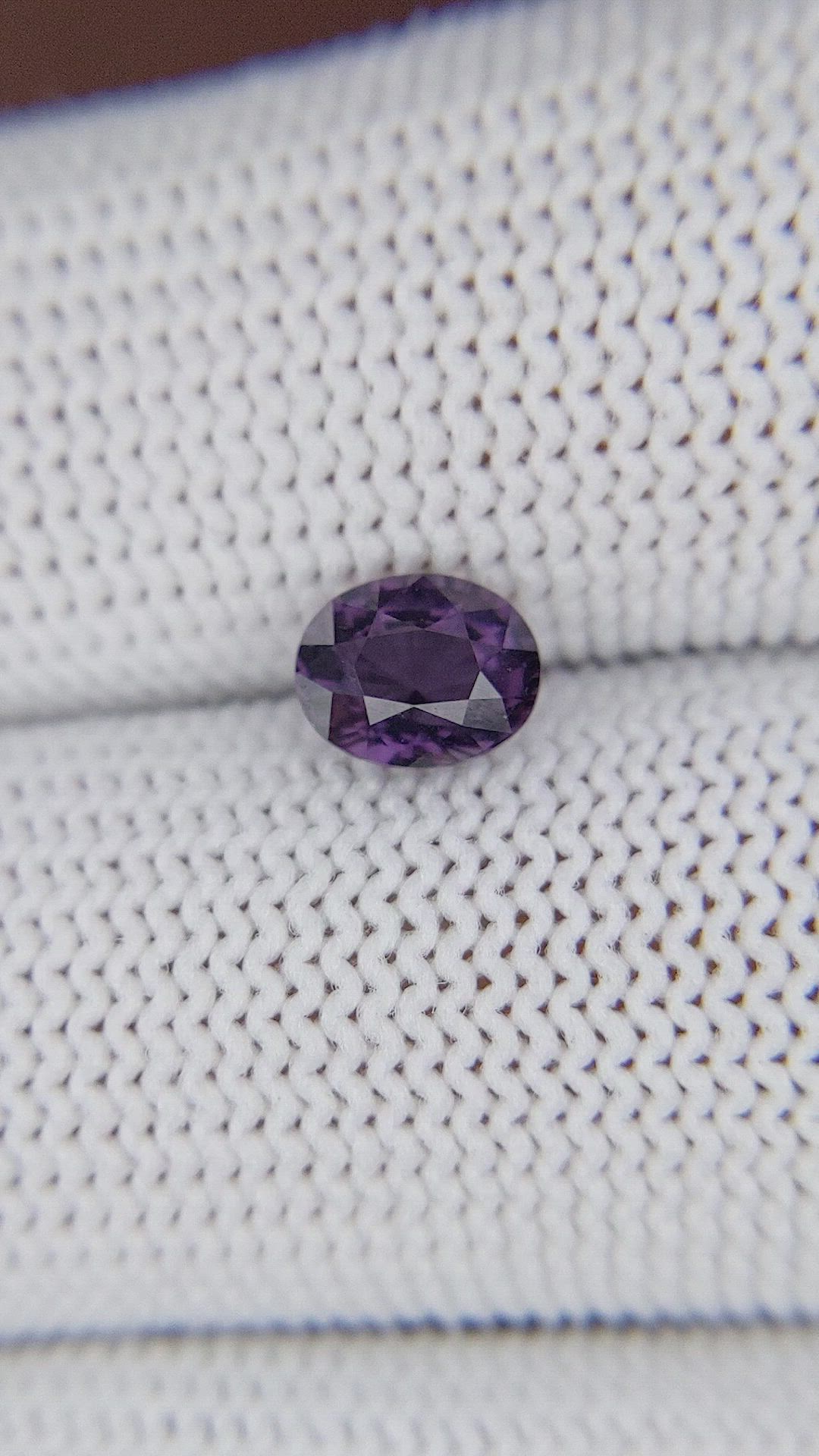 1.01 Ct. Purple Spinel from Ceylon (Sri Lanka) Size Video