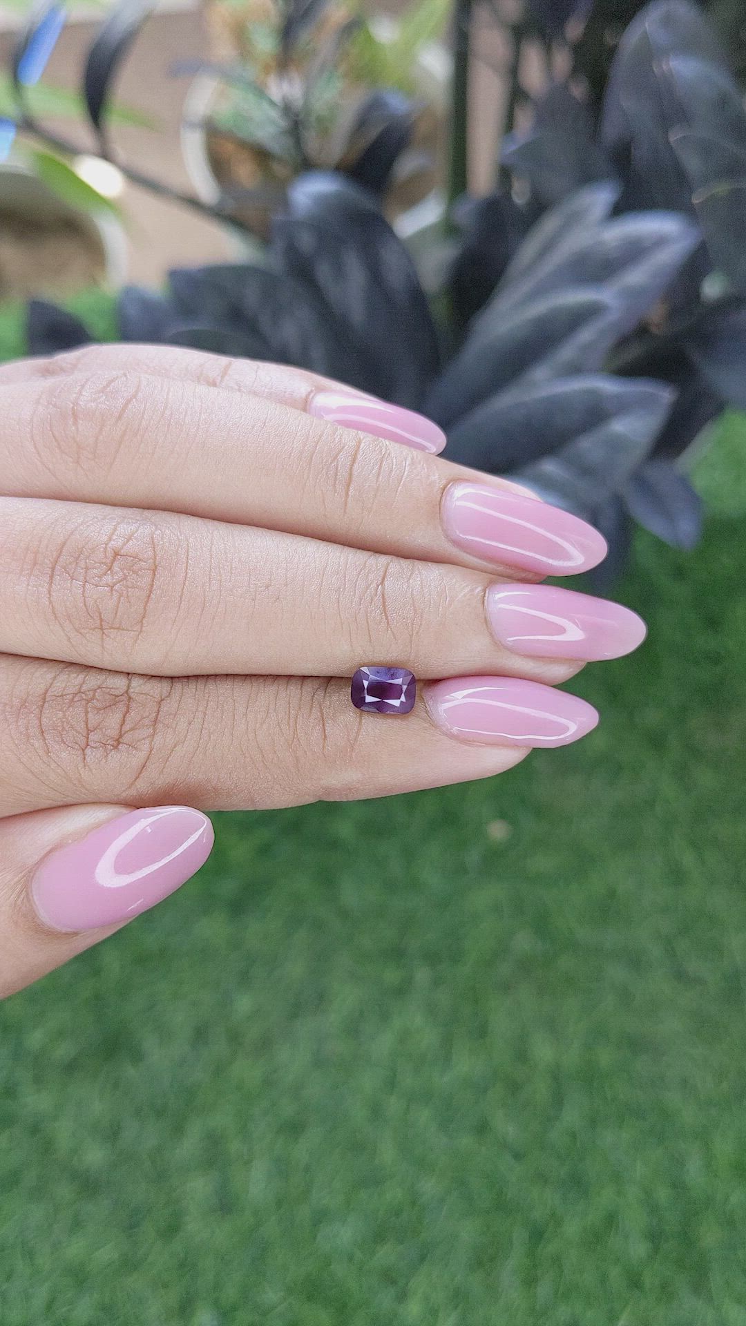1.02 Ct. Pinkish Purple Spinel from Ceylon (Sri Lanka) Size Video
